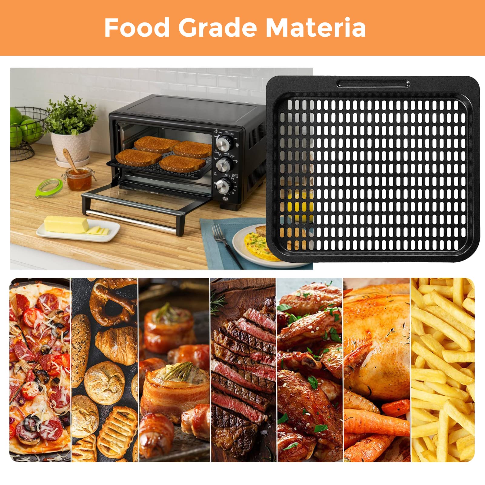 10 QT Air Fryer Cooking Tray Replacement - Stainless Steel Mesh Rack for Instant Vortex, Innsky, Chefman & More | Dishwasher Safe | Perfect for Roasting, Baking & Reheating in Air Fryer Ovens