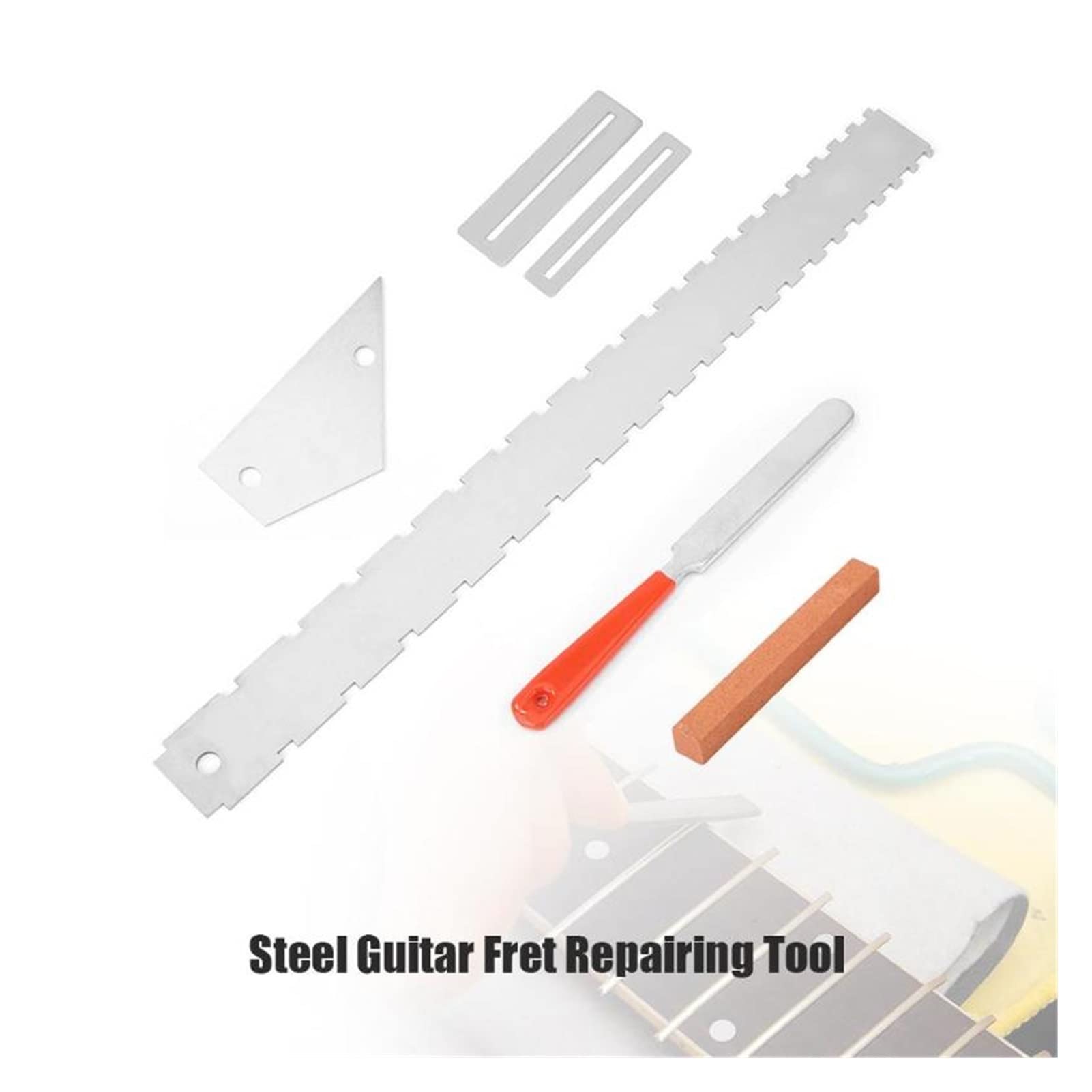 Premium Steel Guitar Fret Repair Tool Kit - Silver Cleaning, Polishing & Grinding Files for Guitar Frets & Nuts - Professional Luthier Tools for Guitar Maintenance & Fretboard Care - Perfect for Home Studios, Music Shops & DIY Guitar Repair