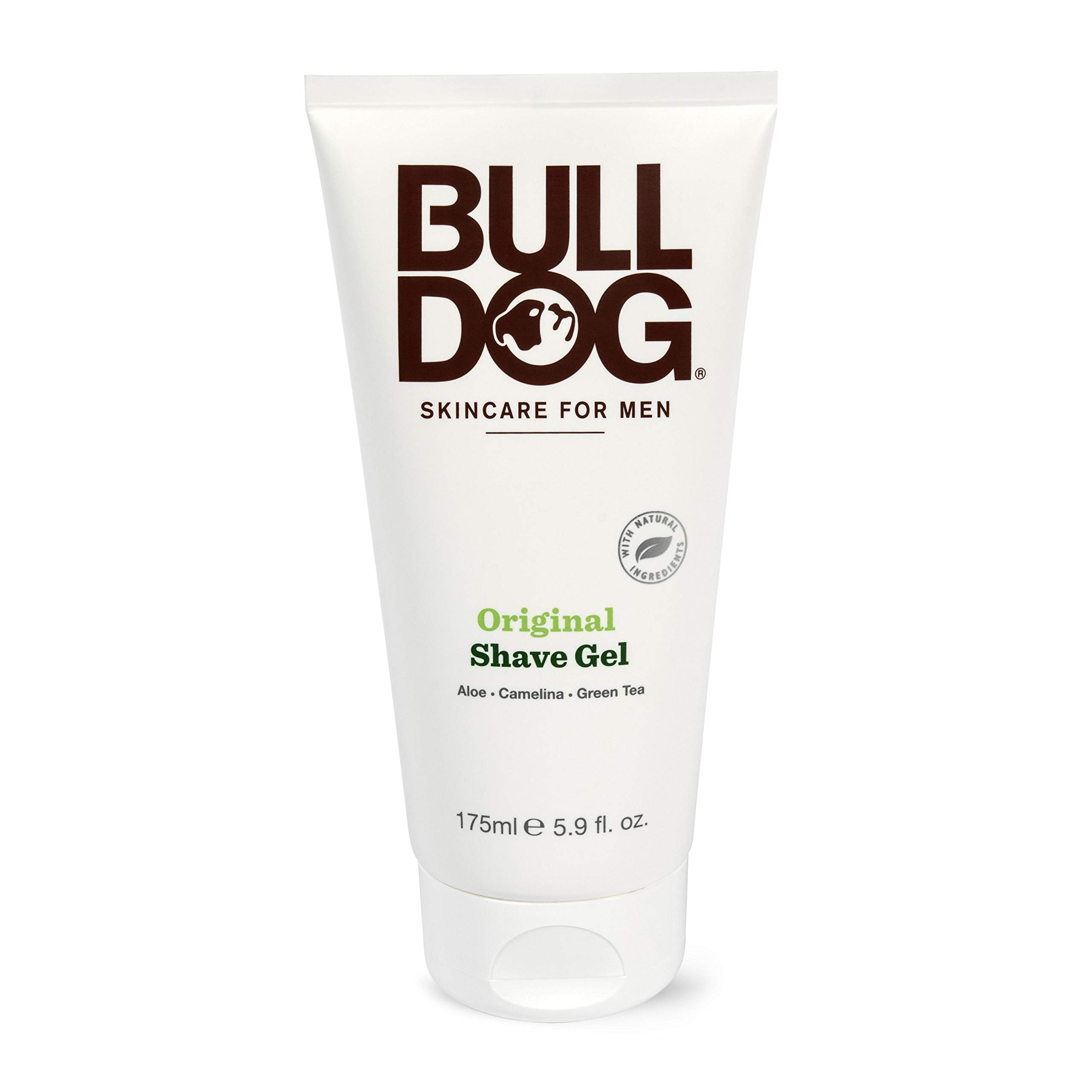 Bulldog Original Shave Gel for Men - Natural Skincare, 5.9 oz - Soothing Shaving Cream for Sensitive Skin - Perfect for Daily Shaving Routine & Travel