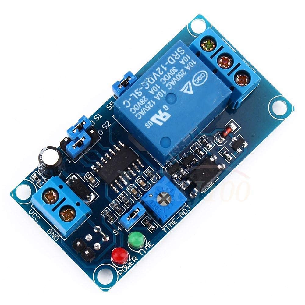Yosoo 5V 12V DC Delay Relay Timer Module - Adjustable On/Off Delay Switch for Automotive, Electronics & DIY Projects | External Trigger Control for Lights, Motors & More