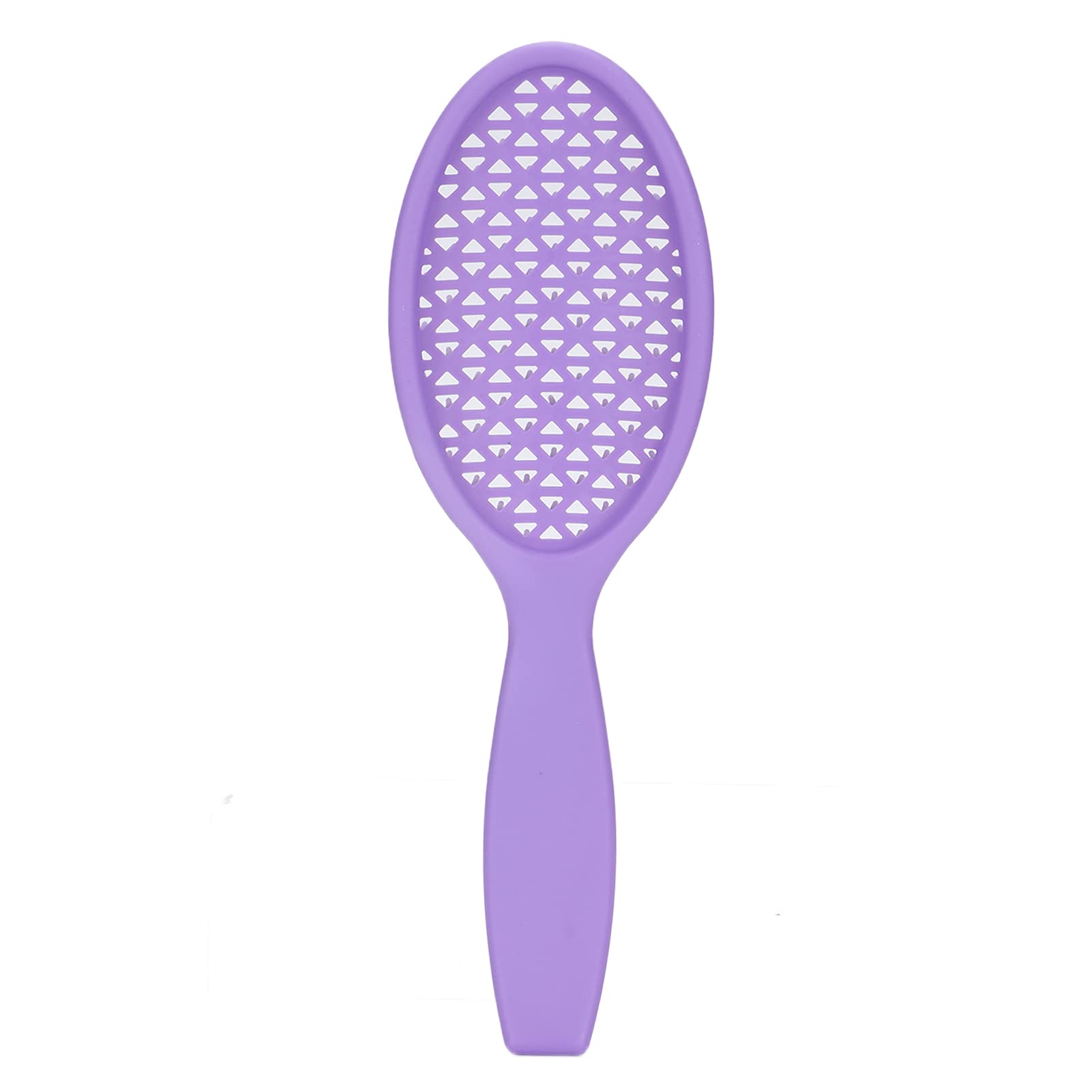 Professional Massage Comb for Wet & Dry Hair - Hollow Design, Soft Curve Teeth, Non-Slip Handle - Perfect for Home & Barbershop Use (Purple Ellipse) | Ideal for Scalp Massage, Styling & Detangling