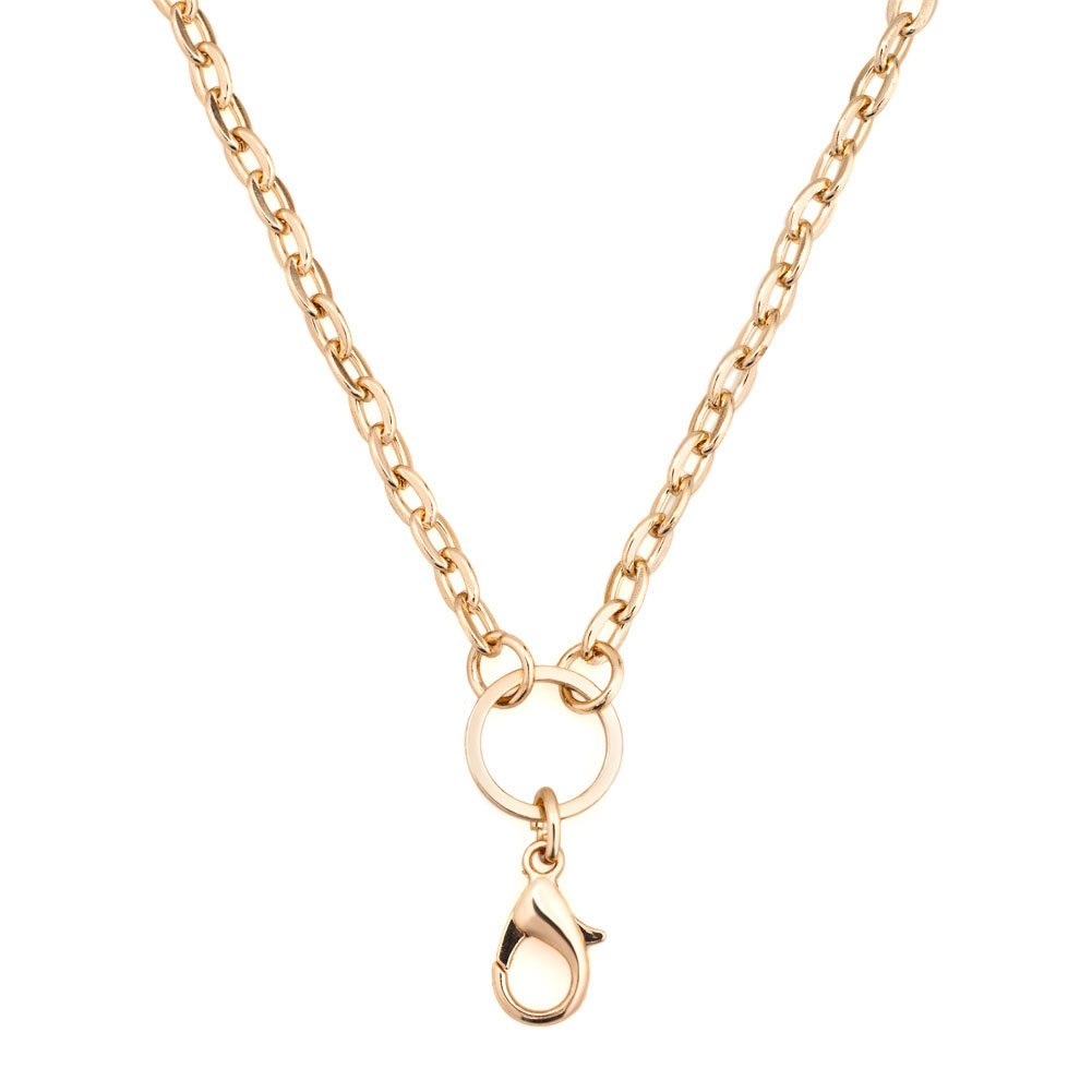 28 Inch Rolo Chain Necklace for Floating Charm Lockets - Elegant Gold/Silver Jewelry for Women - Perfect for Layering, Gift Giving & Special Occasions