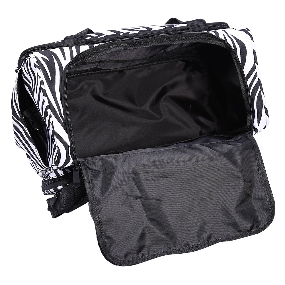 Yuyte Zebra Stripe Hairdressing Bag - Portable Hairstyling Case for Scissors, Combs & Tools | Perfect for Salon Professionals & Mobile Stylists