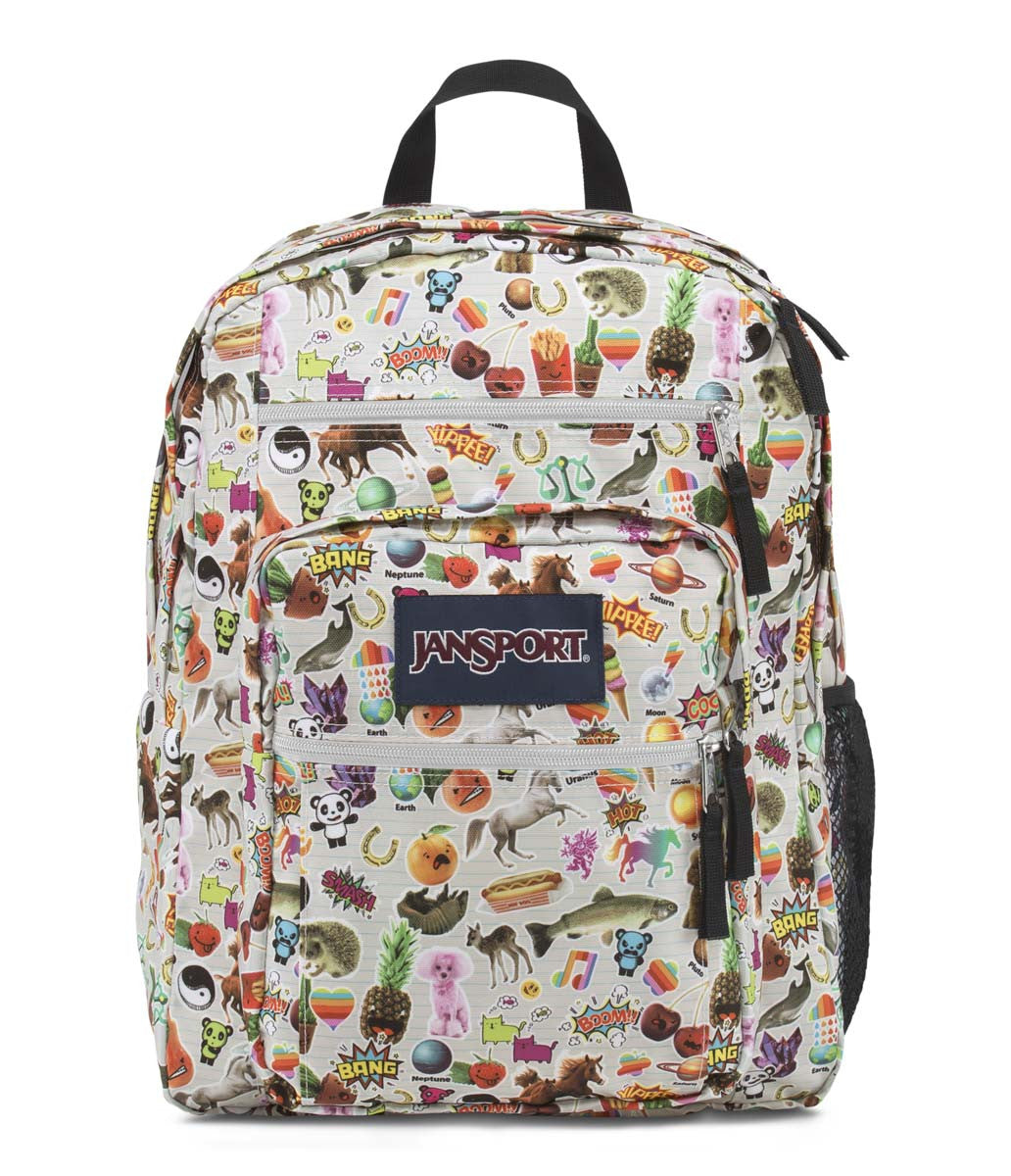 JANSPORT Big Student Backpack with Multiple Stickers - Durable School Bag for College & High School Students - Perfect for Campus, Travel & Everyday Use
