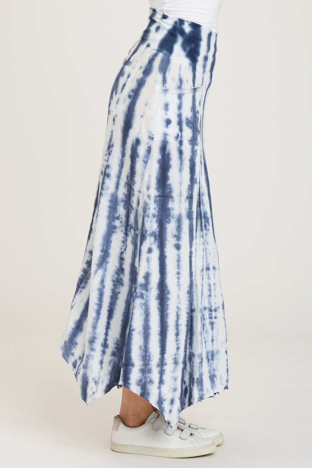 Triste Pelagic Wash Skirt - Stylish and Comfortable Women's Midi Skirt for Casual Wear, Beach Outings, and Summer Fashion