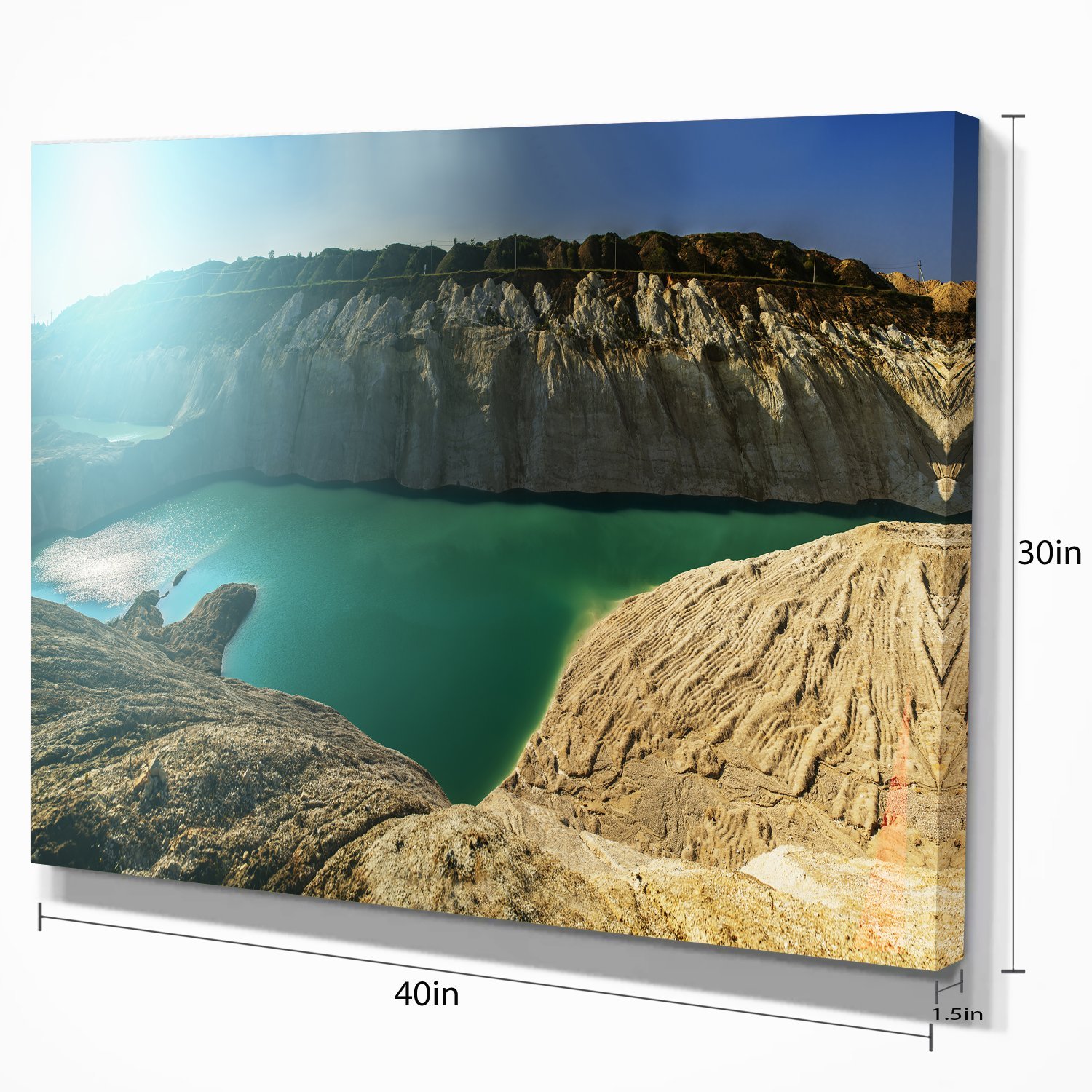 Belarus Chalk Quarry Panoramic Landscape Wall Art Print - Perfect for Living Room, Bedroom & Office Decor