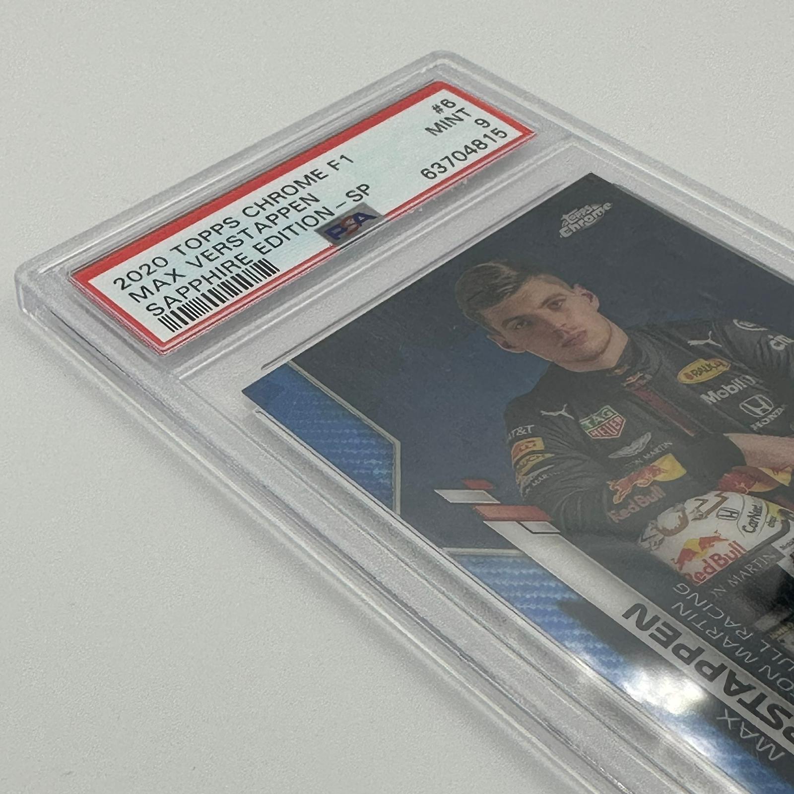 PSA 9 Graded Max Verstappen SP Sapphire Edition Image Variation #6 - Rare Trading Card for Collectors & F1 Fans - Perfect for Display, Investment & Sports Memorabilia Collections