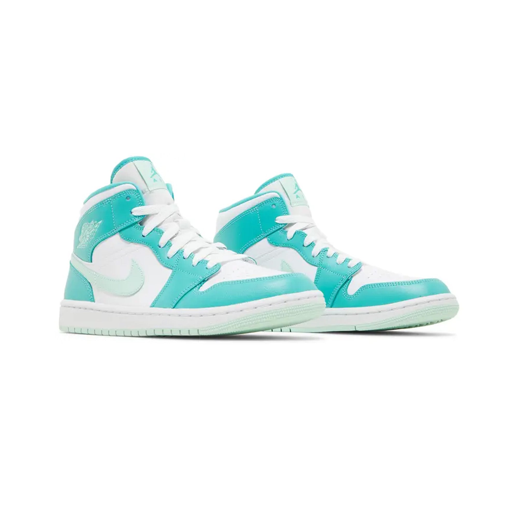 Air Jordan 1 Mid 'Washed Teal' Women's Basketball Shoes (2022) - Comfortable Sneakers for Casual Wear, Street Fashion & Sports