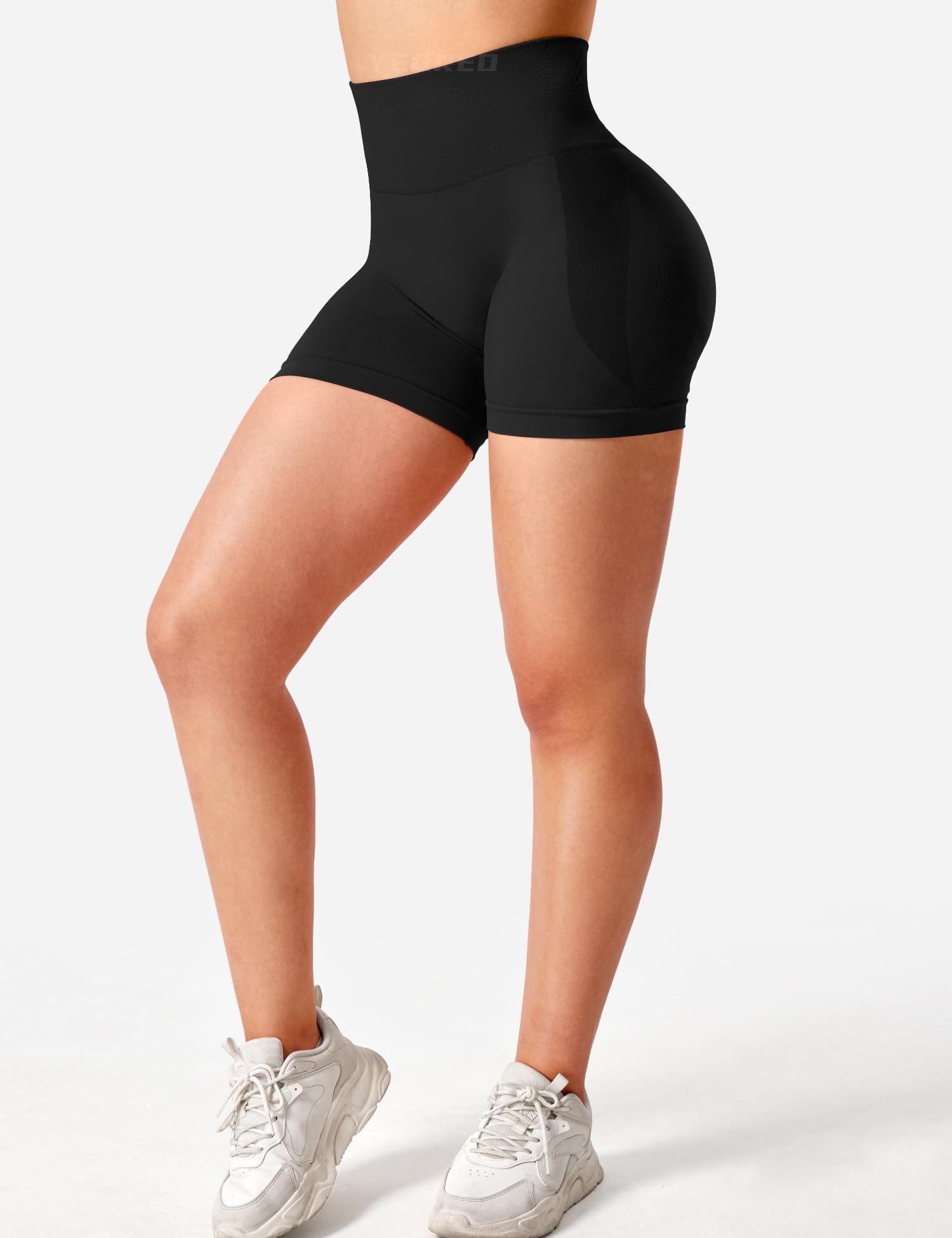 YEOREO Women's Seamless High Waisted Yoga Shorts - Smile Contour Biker Shorts for Gym, Workout & Running | Perfect for Yoga, Pilates & Active Lifestyle