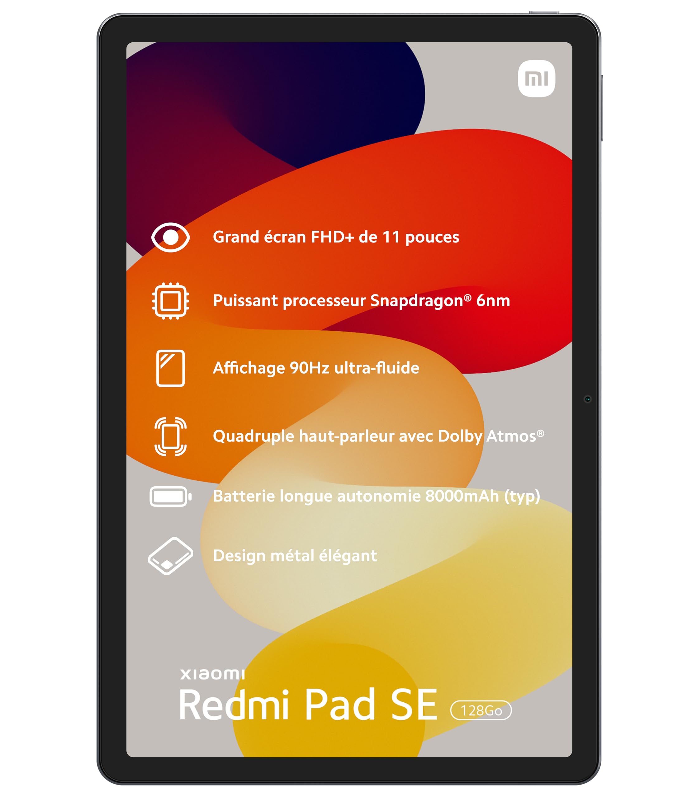 Xiaomi Pad SE 11-inch Tablet 128GB with Felt Case - Fast Charger Included, 8000mAh Battery, 8MP Camera, Graphite Grey - Perfect for Work, Study & Entertainment