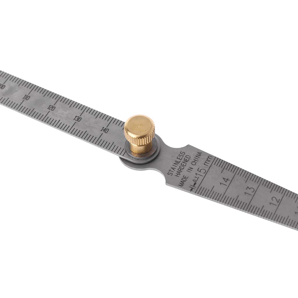 Youngy 2-in-1 Metric Taper Welding Feeler Gauge & Depth Ruler - Stainless Steel Gap & Hole Measurement Tool for Automotive, Metalworking & DIY Projects