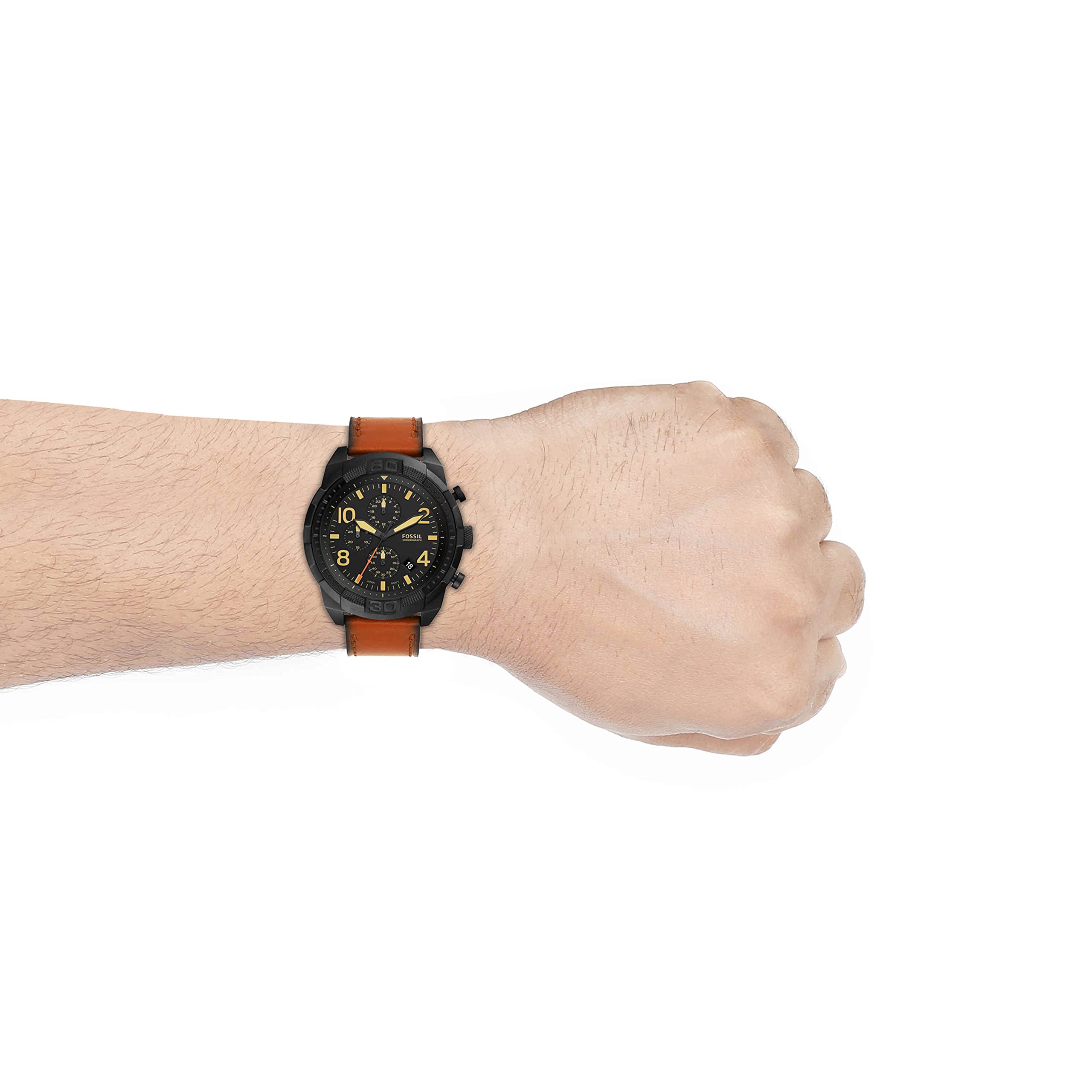Fossil Men's Bronson Quartz Stainless Steel Chronograph Watch - Waterproof Dress Watch for Business, Casual & Formal Occasions