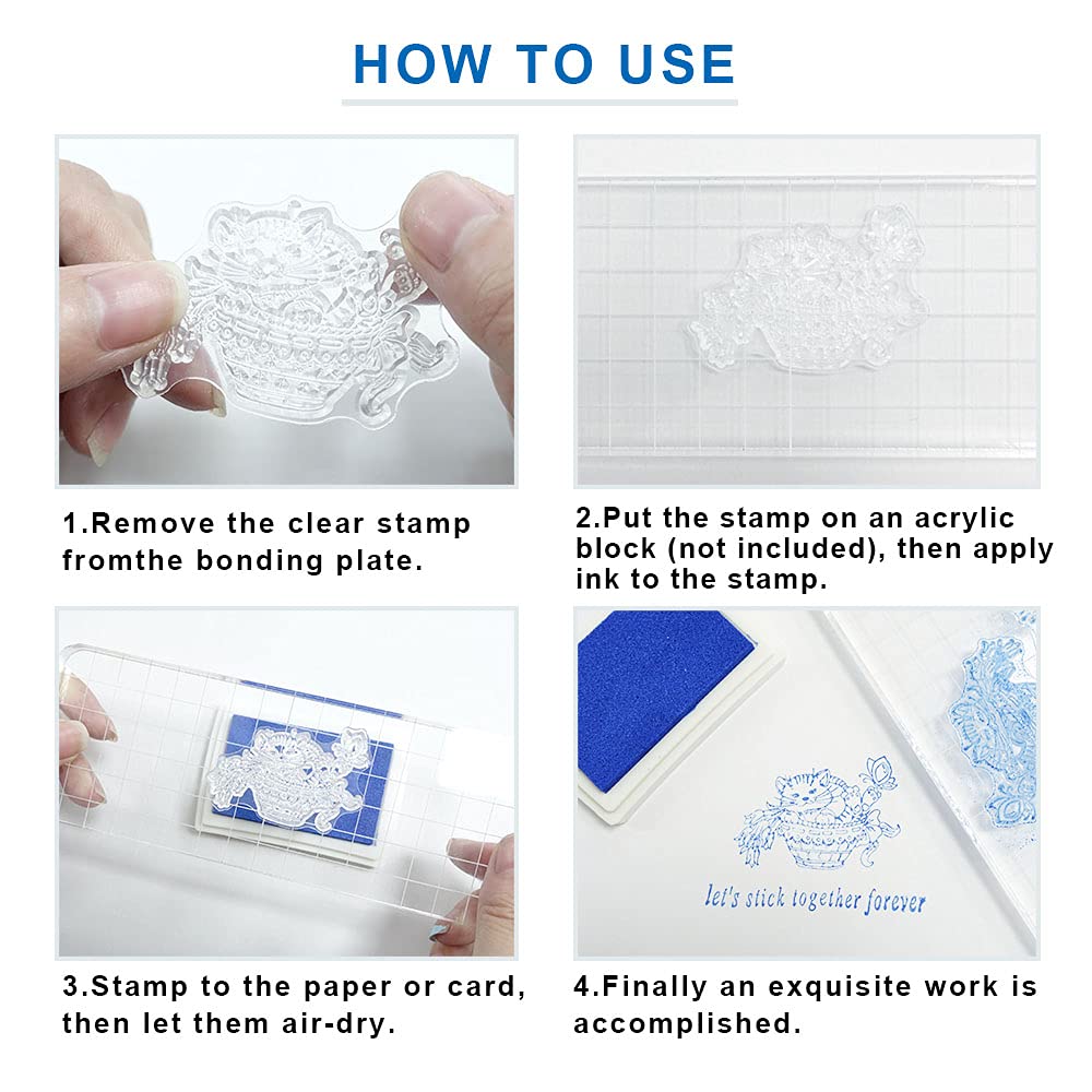 Spring Butterfly Flower Clear Stamps for Card Making - Floral Leaves Rubber Stamps with Transparent Background for DIY Scrapbooking, Photo Albums & Journaling - Perfect for Handmade Greeting Cards, Wedding Invitations and Craft Projects
