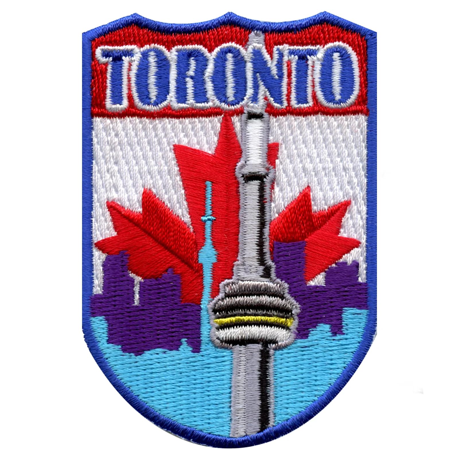 Toronto Canada Shield Embroidered Iron On Patch - Custom Embroidered Badge for Jackets, Bags & Hats - Perfect for DIY Crafts, Souvenirs & Gifts