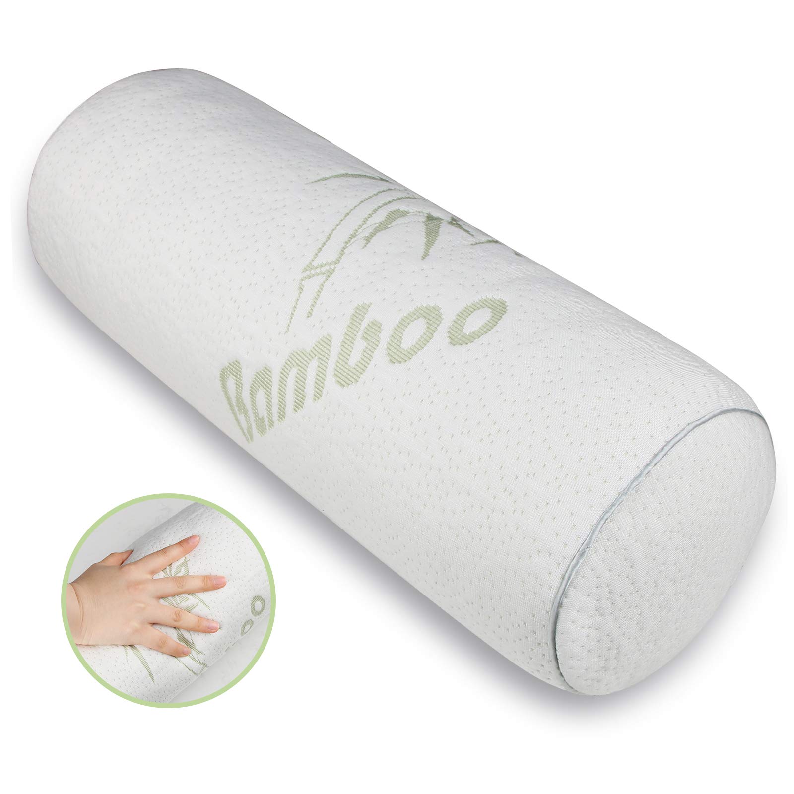 SHENGHOME Cervical Neck Roll Pillow for Sleeping - Orthopedic Support Pillow for Neck, Back, Legs & Yoga - Perfect for Travel, Office & Home Use