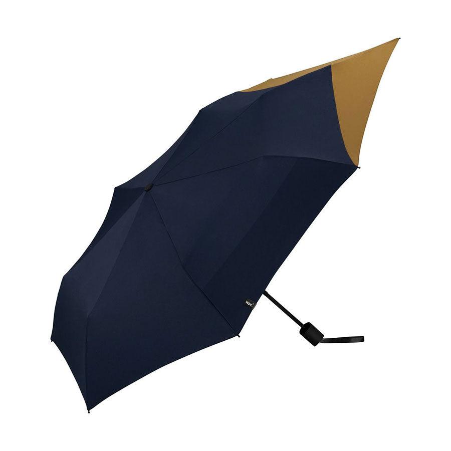 WPC Back Protect Folding Umbrella - Lightweight 300g Compact Travel Umbrella for Men & Women, Navy & Camel Color, Windproof & Waterproof - Perfect for Commuting, Hiking, and Outdoor Activities