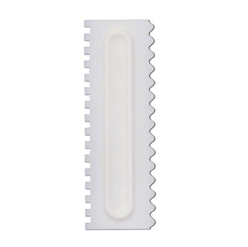 Multifunctional Plastic Fondant Scraper for Cake Decorating - Professional Baking Tool for Smoothing Icing & Fondant - Perfect for Home Bakers & Professional Chefs (White, One Size) - Ideal for Birthday Cakes, Wedding Cakes & Pastry Making