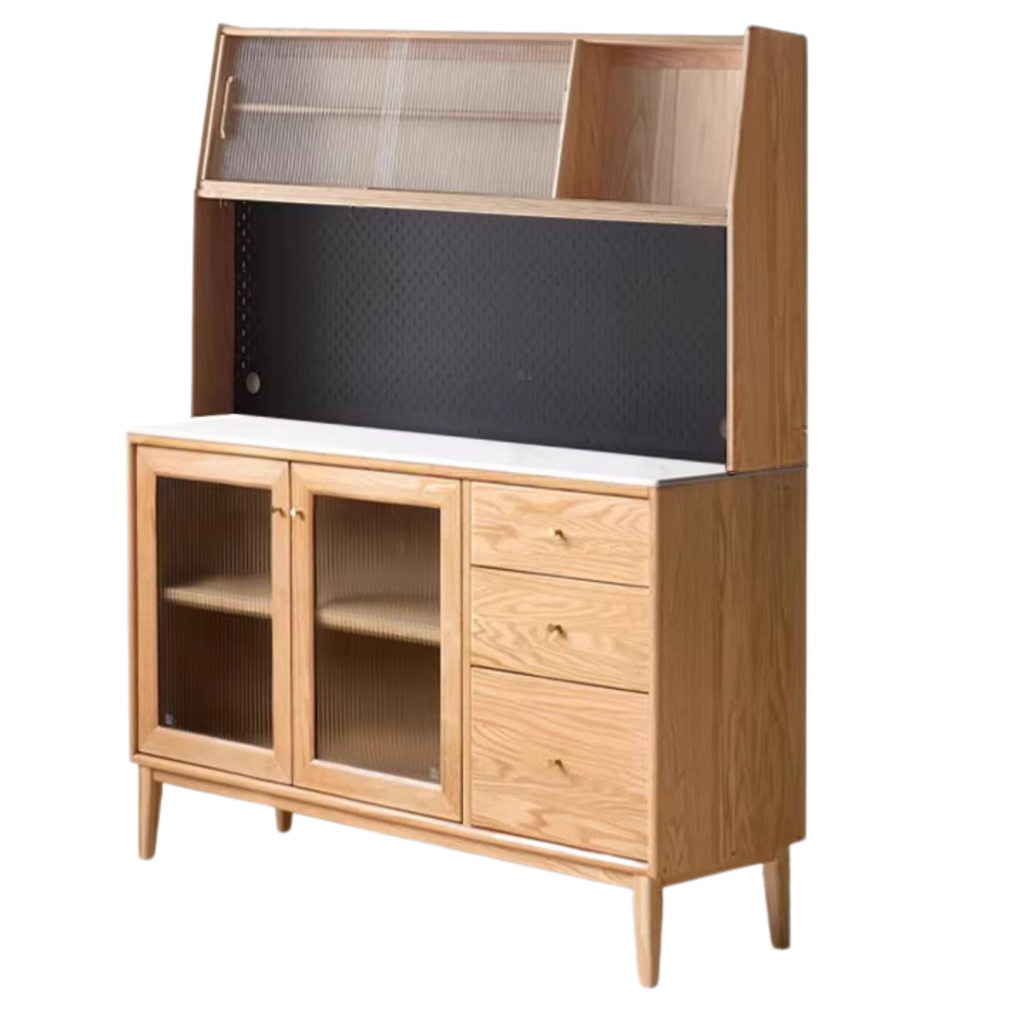 70.9x15.7x68.5.9 inch / 180x40x174.2сm / Natural wood color / rock board sideboard (glass door) + shelf