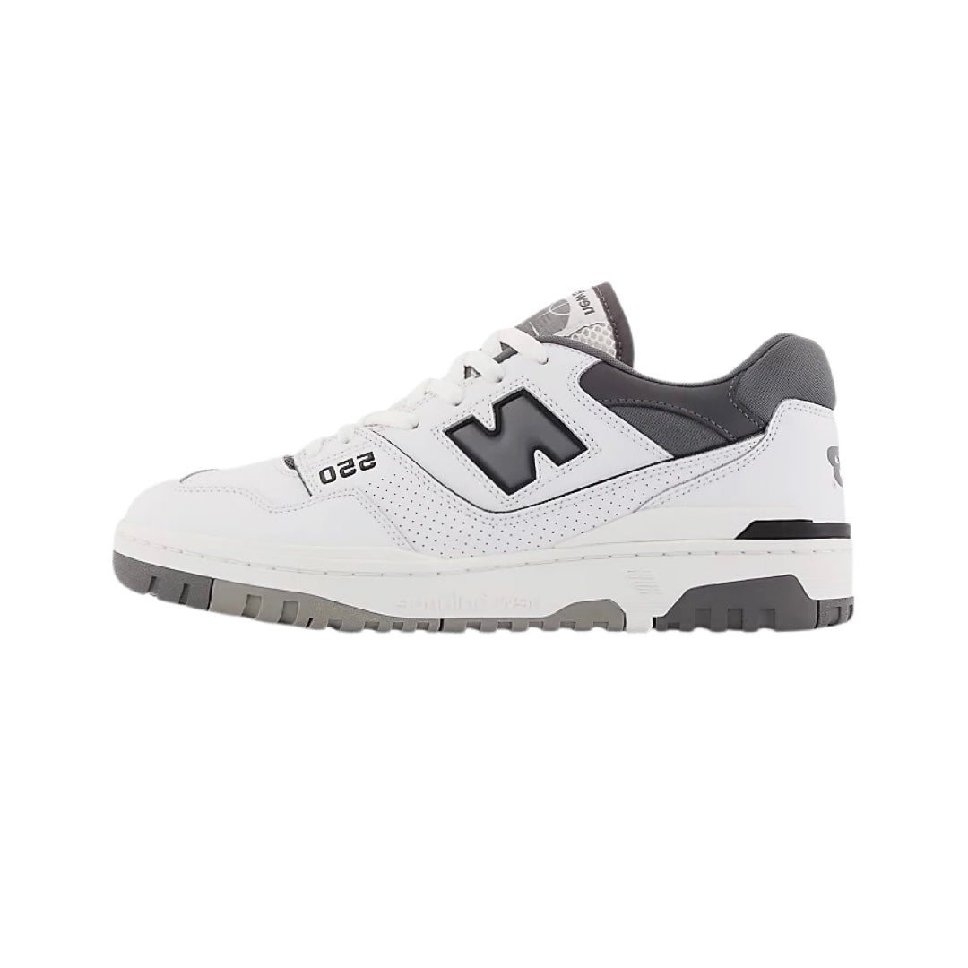 New Balance 550 White Dark Grey Men's Sneakers - Classic Basketball-Inspired Shoes for Casual Wear & Street Style