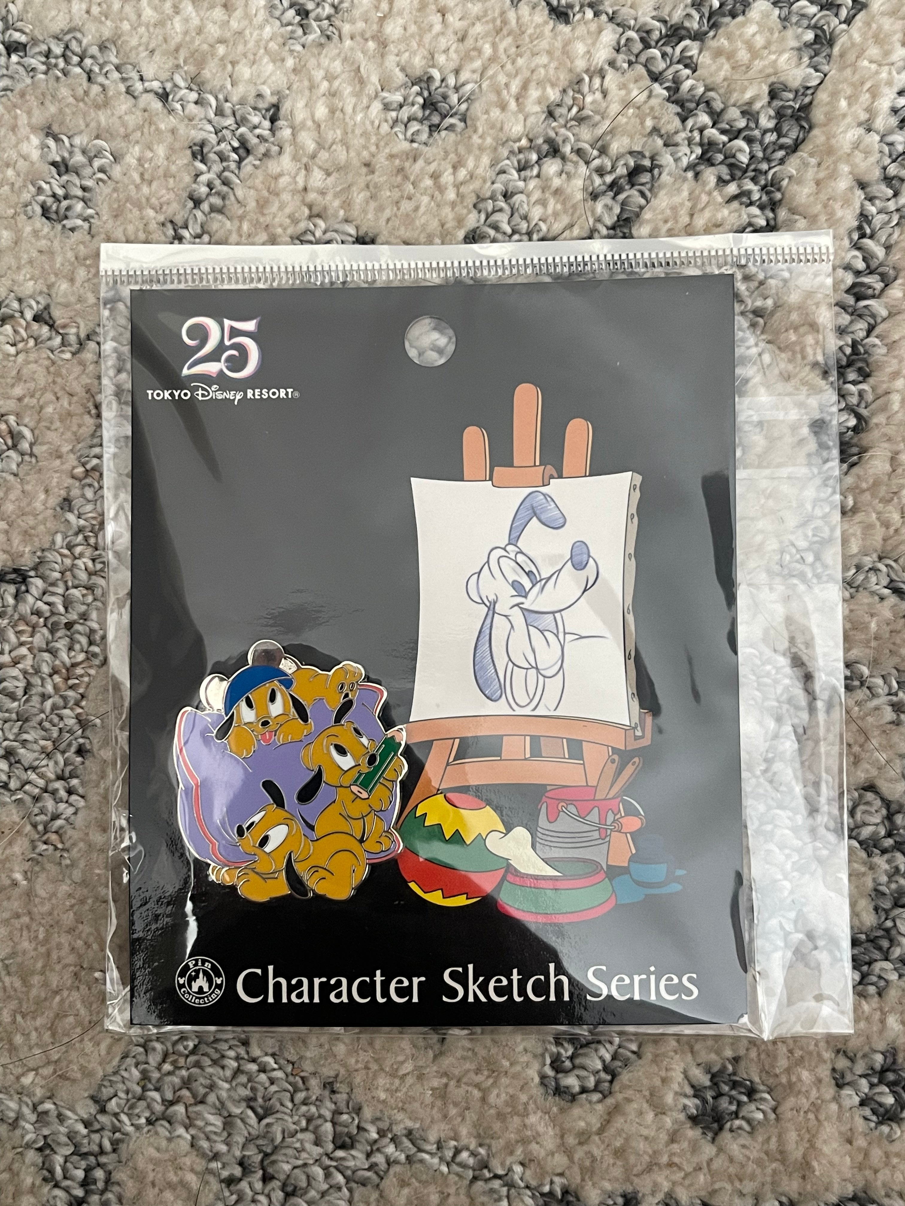 Tokyo Disney Character Sketch Series Enamel Pin - Cute Collectible Badge for Backpacks, Jackets, Hats & Disney Fan Gifts