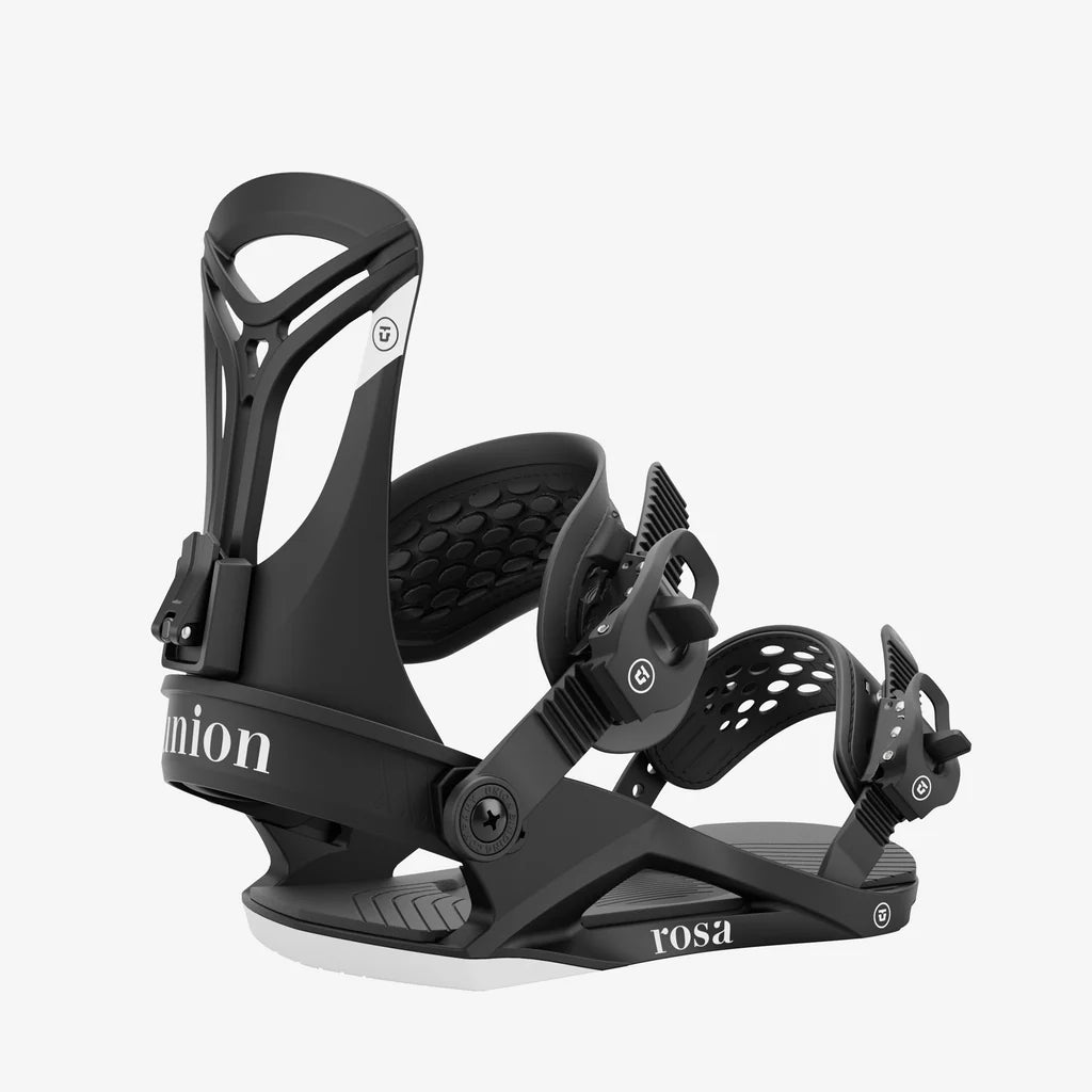 Union Women's Rosa Binding 2025 - Black Snowboard Boots for Women | All-Mountain Riding & Freestyle Snowboarding