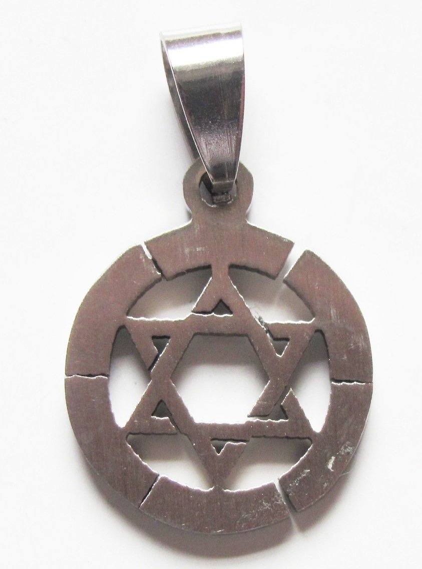 Stainless Steel Star of David Pendant Necklace - Jewish Jewelry for Men & Women - Perfect for Hanukkah, Bar Mitzvah & Religious Occasions