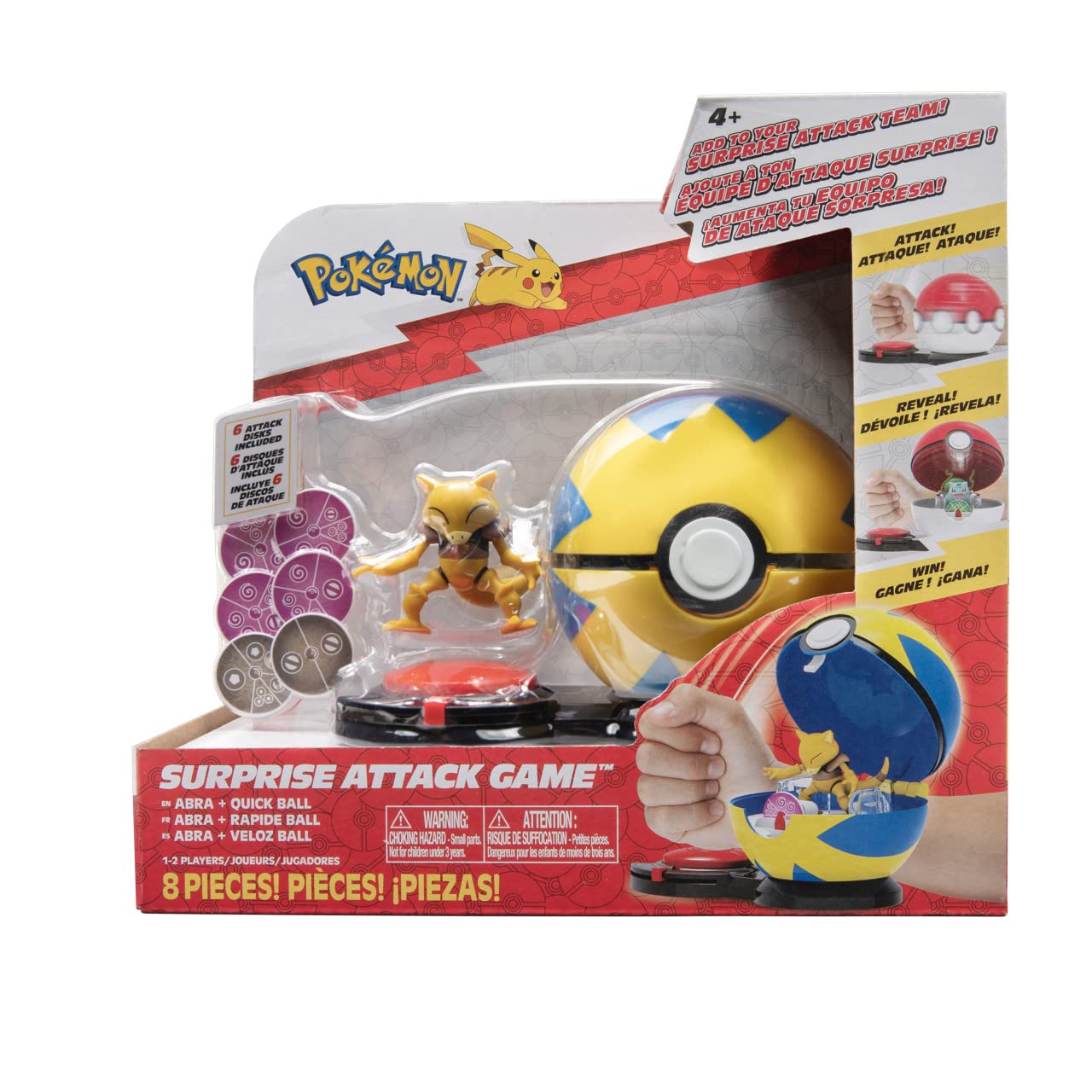 Pokémon TCG Game Surprise Attack Single-Pack Abra with Quick Ball - W2 - Perfect for Collectors and Battles