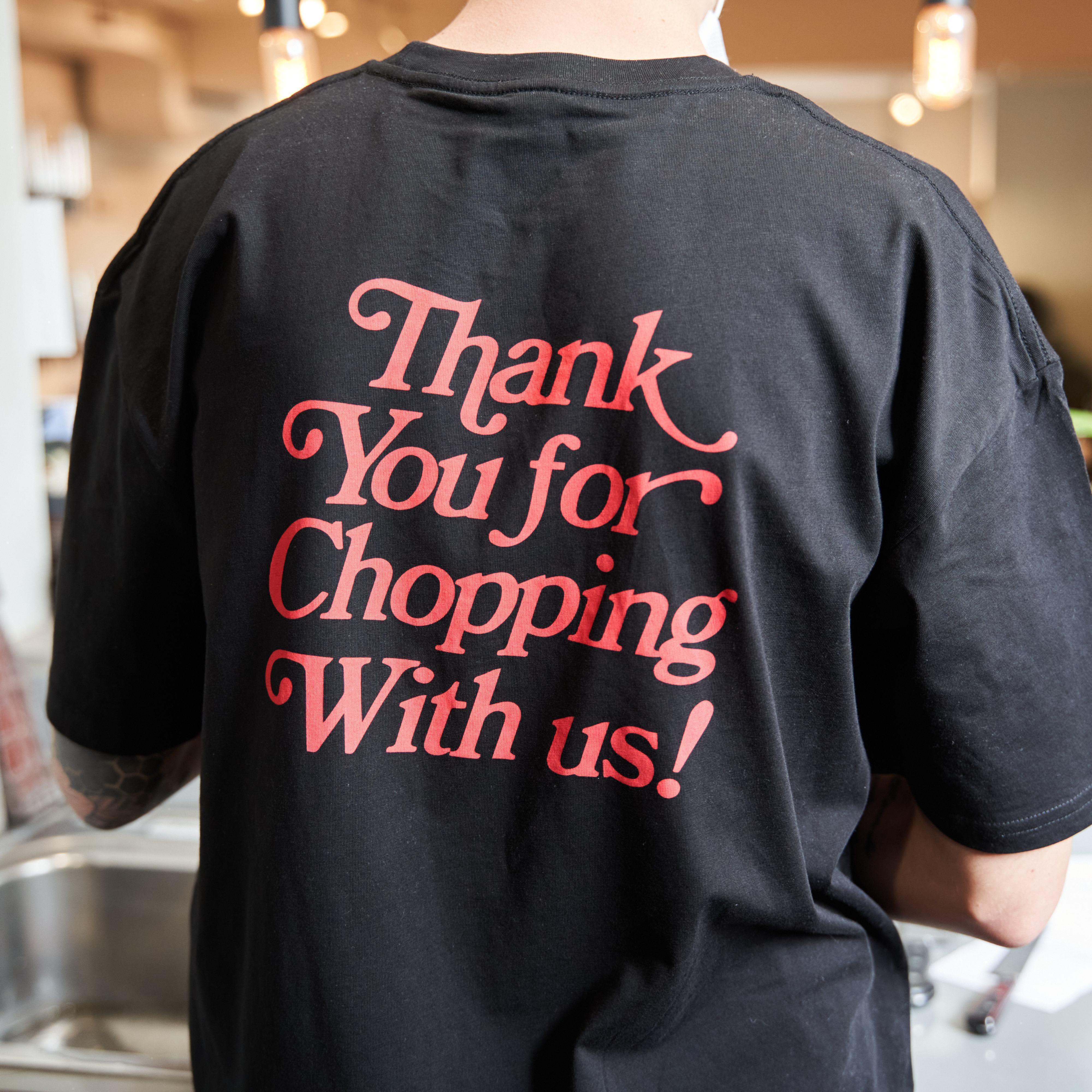 Thank You For Chopping T-Shirt - Funny Cooking & BBQ Apparel - Perfect for Chefs, Grill Masters & Food Lovers