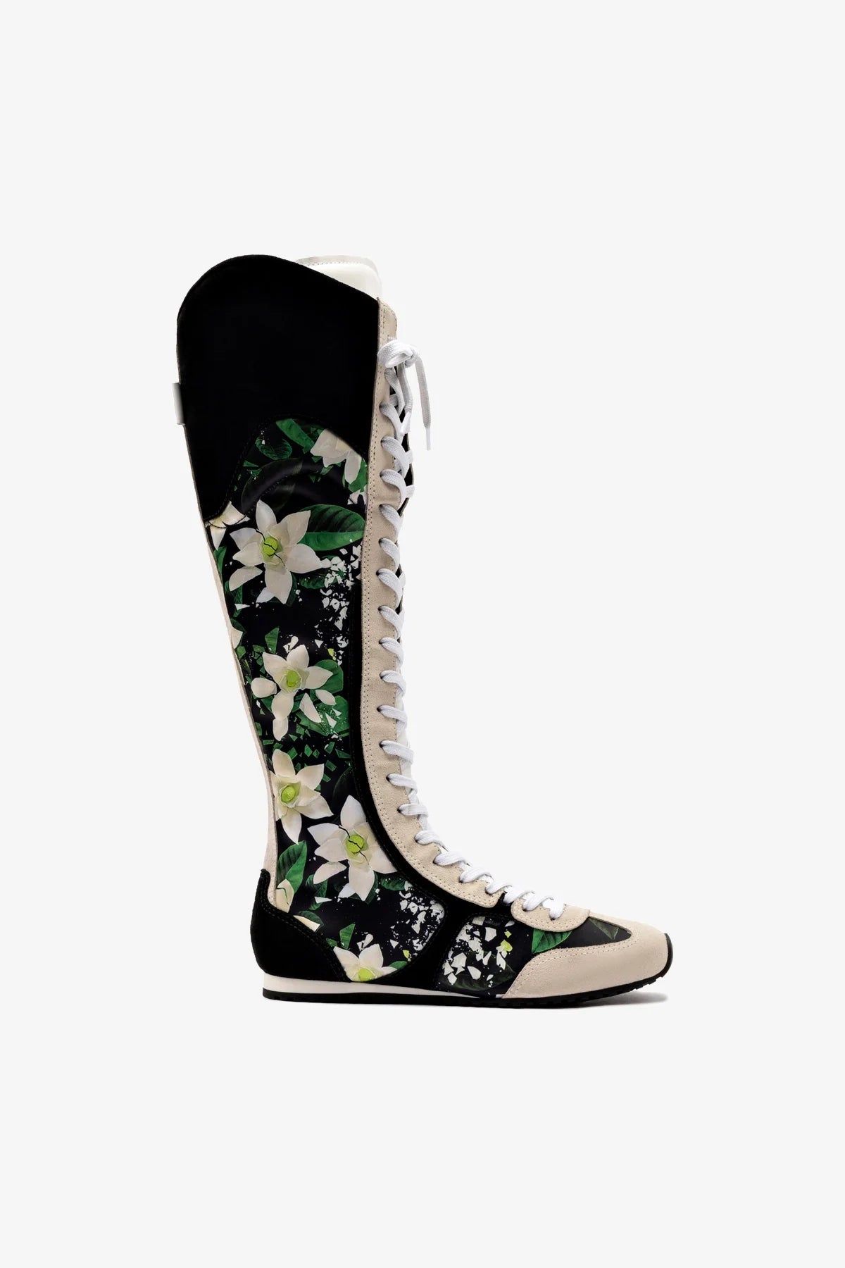 Black Gardenias Satin And Black Suede