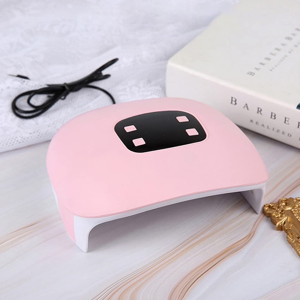 OSALADI UV LED Nail Lamp - USB Powered Portable Gel Nail Dryer for Fingernails & Toenails - Pink Professional Nail Polish Curing Light | Perfect for Home Manicures, Salon Use & Travel