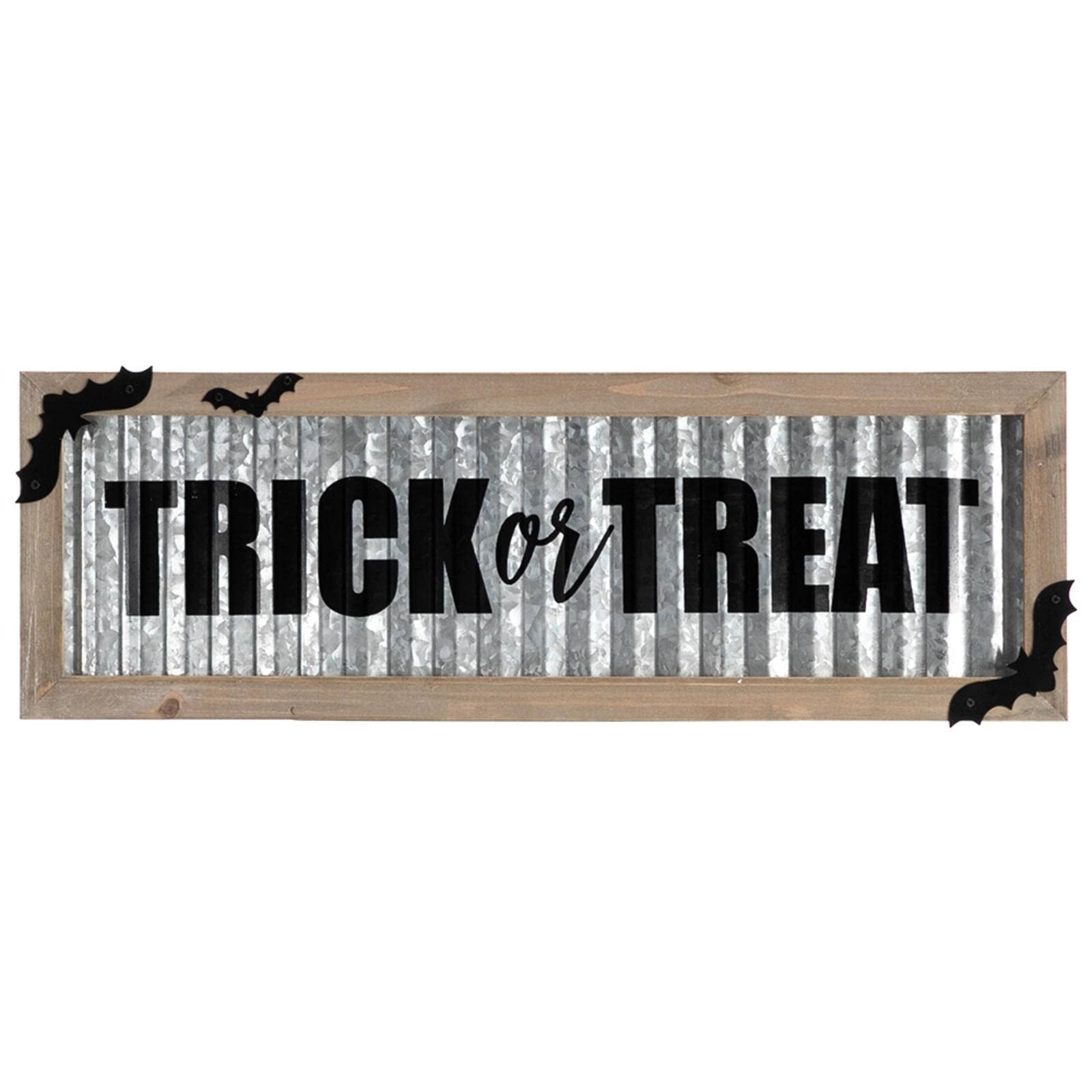NA Artisasset Trick or Treat Halloween Hanging Sign - Spooky Holiday Wall Decor for Halloween Party, Front Door, Porch & Indoor Decorations