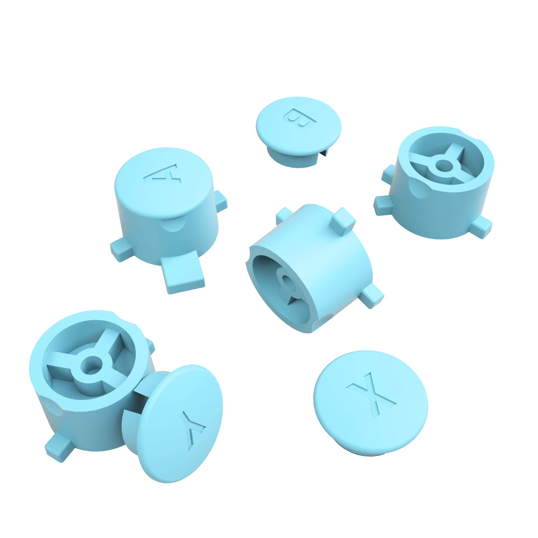 eXtremeRate Heaven Blue Interchangeable ABXY Buttons for Nintendo Switch Pro Controller - DIY Replacement Parts for Customization | Gaming Accessories for Enhanced Gameplay Experience