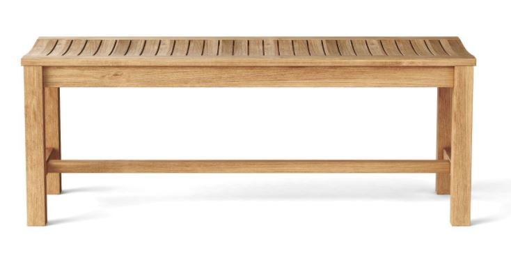 Anderson Teak Casablanca 2-Seater Backless Bench BH 448B - Outdoor Patio Furniture for Garden, Poolside & Deck - Durable Teak Wood Bench for Relaxing & Entertaining