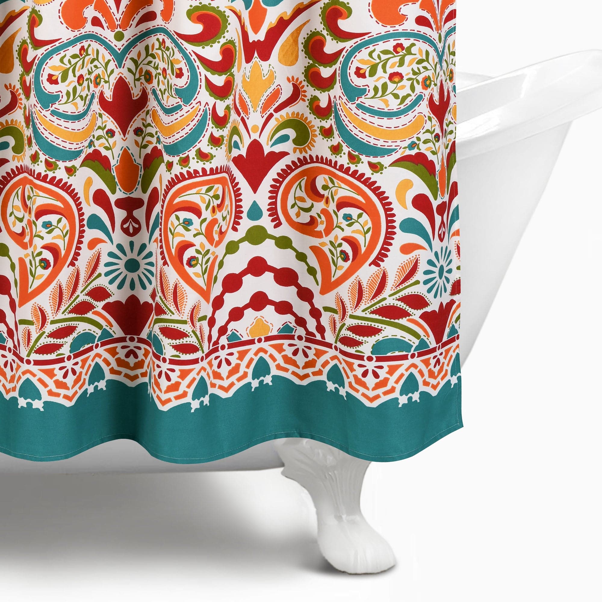Clara Waterproof Shower Curtain with Hooks - Elegant Bathroom Decor for Home & Hotel Use