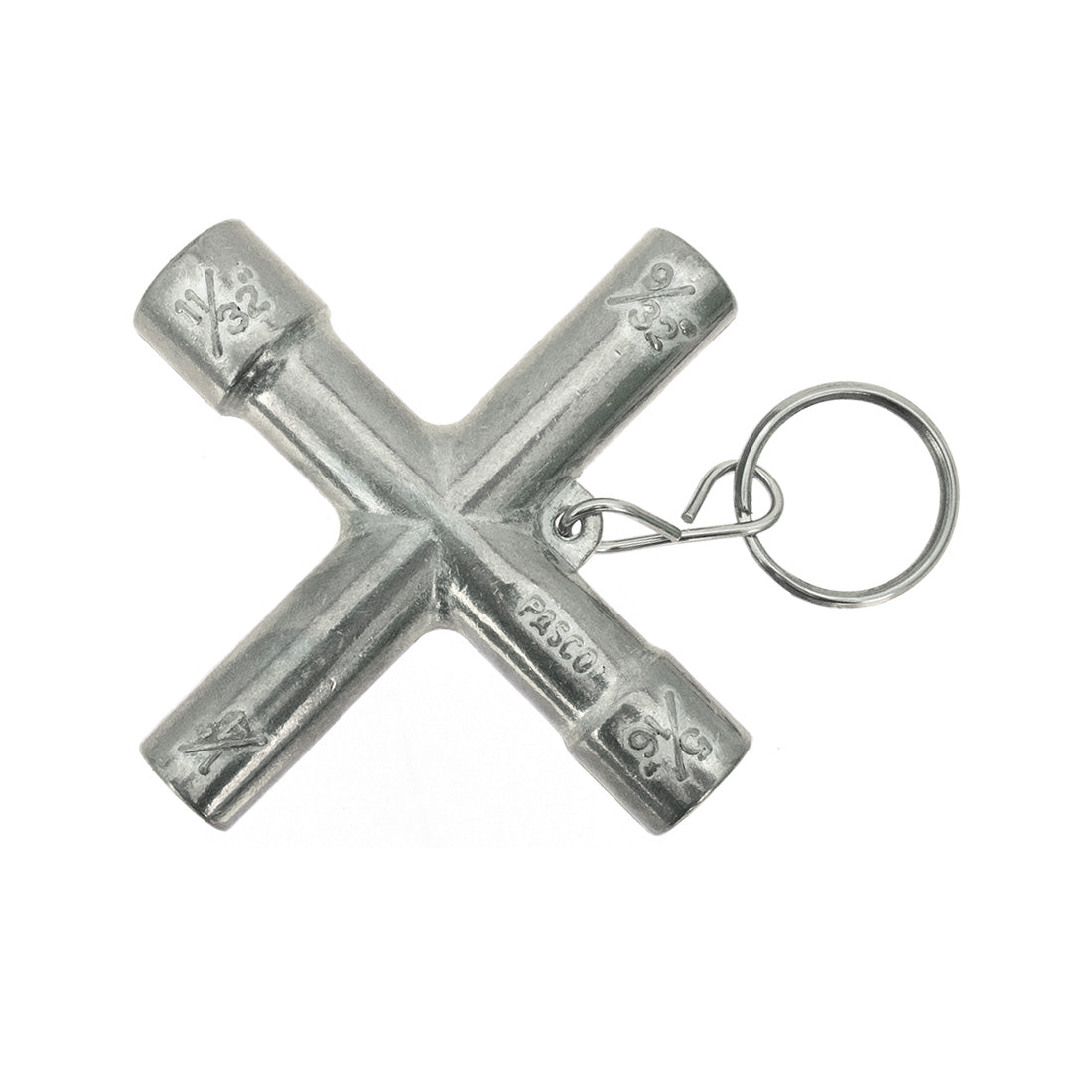 XERO 4-Way Water Key - Heavy Duty Brass Sillcock Hose Bibb Valve Tool for Outdoor Faucets - Perfect for Garden, Lawn, and Home Plumbing Repairs