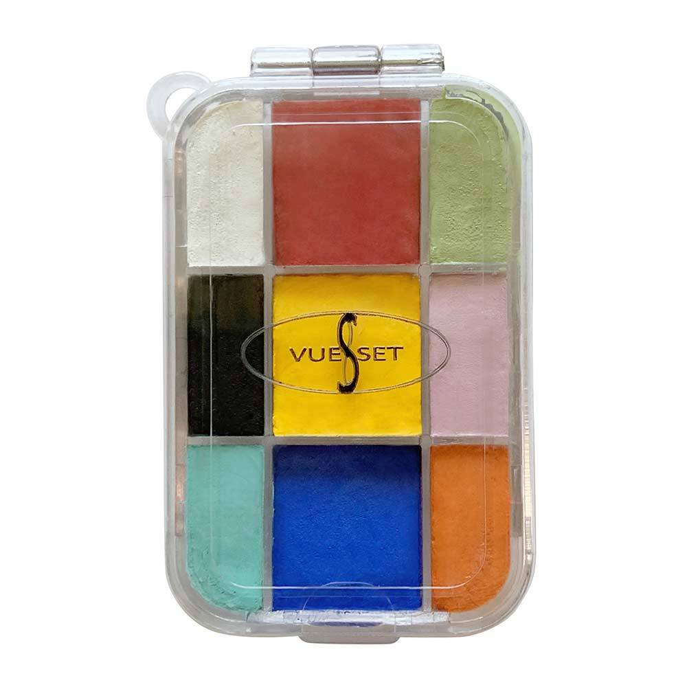 Vueset Gypsy Empty Makeup Palette - 9 Sections for Eyeshadow, Blush & Concealer - Perfect for Travel & Professional Makeup Artists