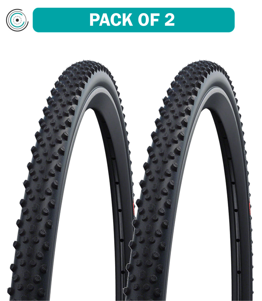 2 Pack Schwalbe XOne Bite 700x33 Clincher Wire Bike Tires - Black Dual Compound for Road & Gravel Biking (11600941) | Ideal for Commuting, Touring & Off-Road Adventures