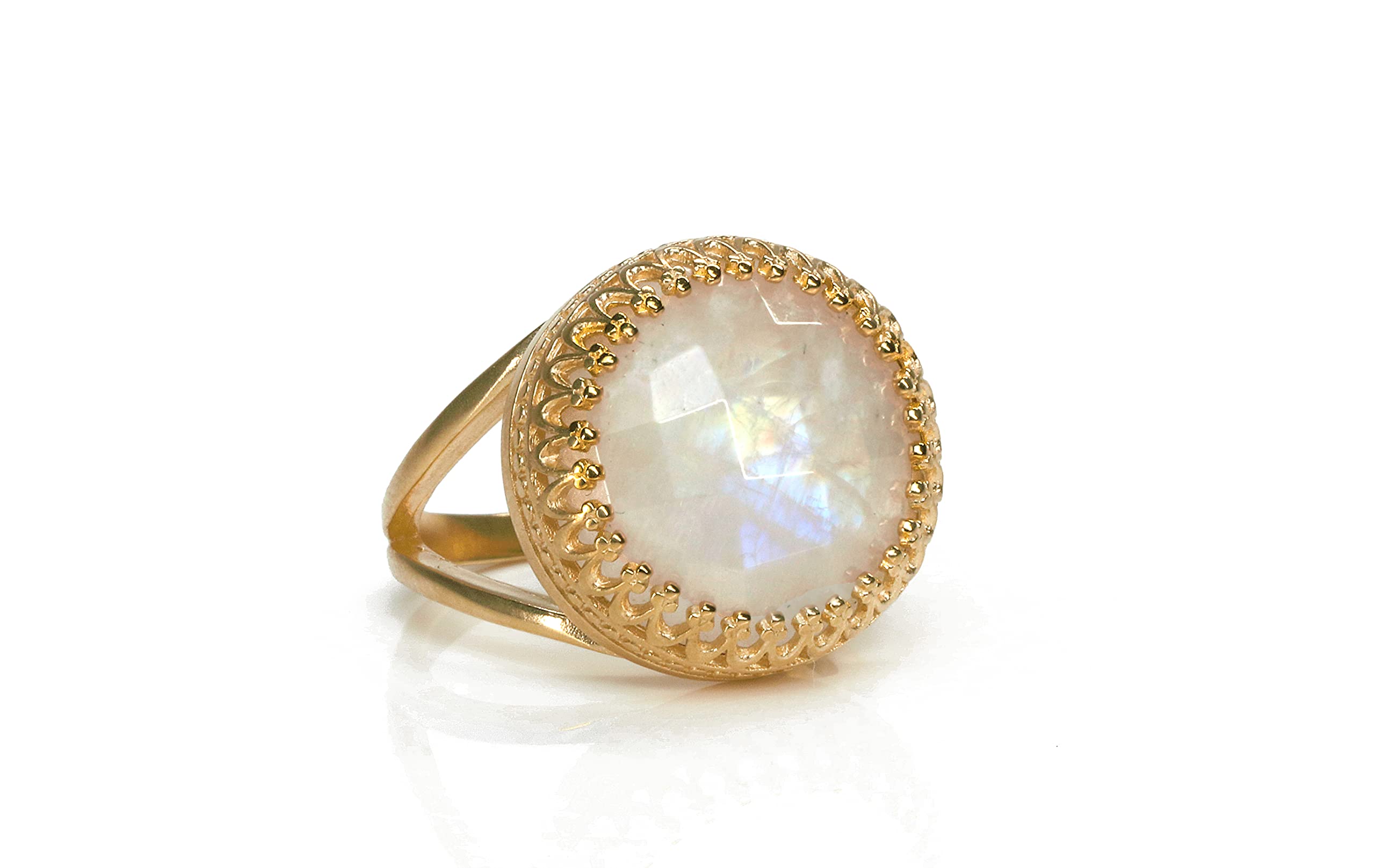 Moonstone Rose Gold Ring for Women - Elegant Birthstone Jewelry for Gifts & Parties