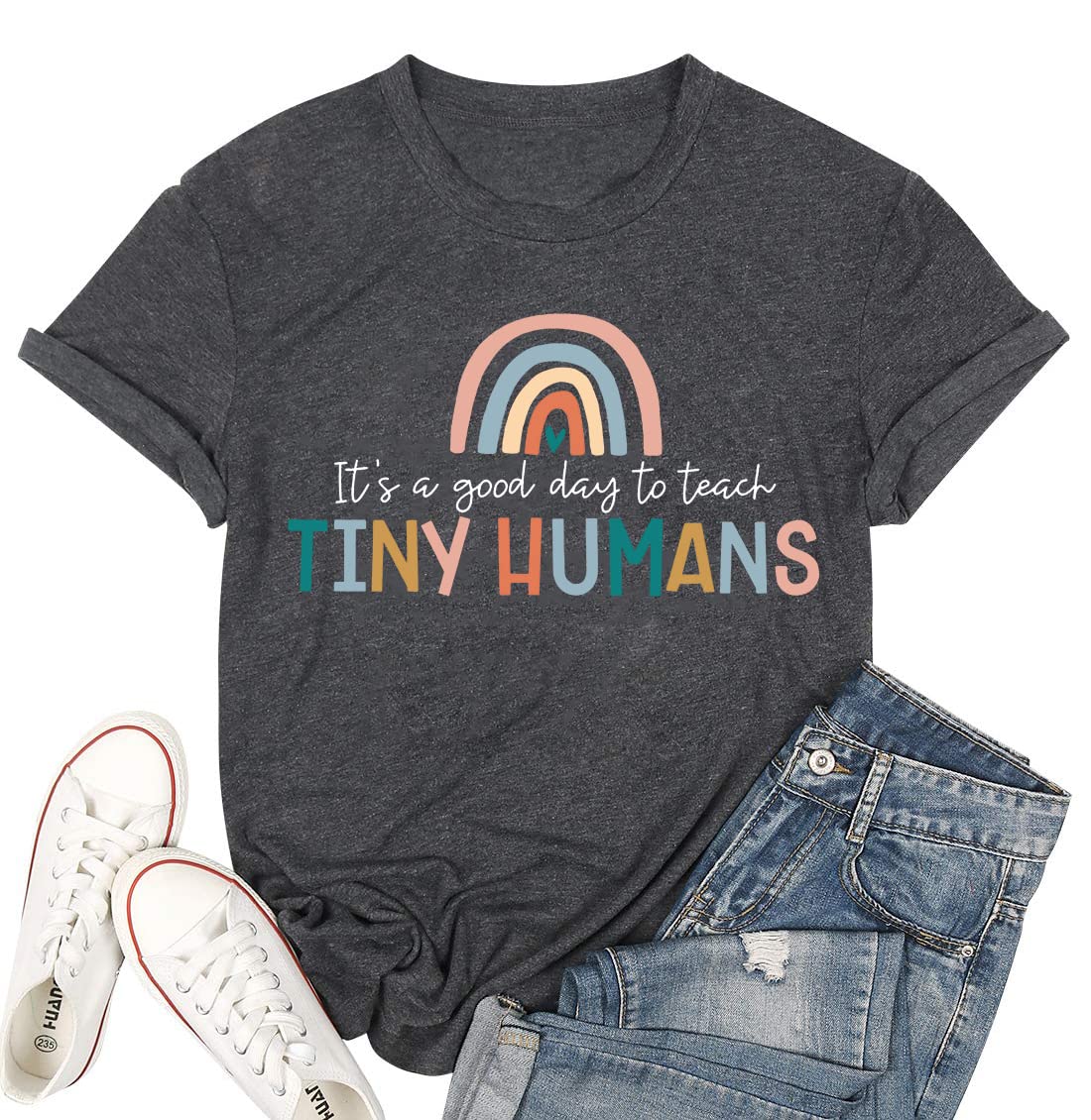 Funny Teacher T-Shirts for Women - Cute Graphic Tees with Teacher Life Sayings - Soft Cotton Casual Shirts for Everyday Wear - Perfect for Classroom, School Events & Teacher Appreciation Gifts