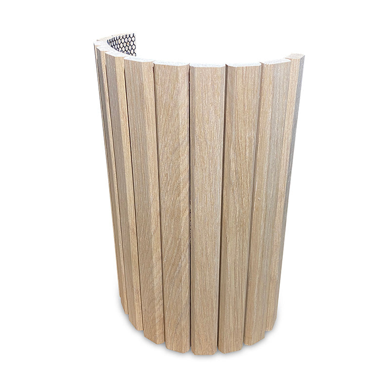 Flexible Wooden Slat Wall Panel - Natural Oak Veneer - 2700mm x 600mm Trapezium Design - Modern Acoustic Room Divider for Home & Office Decor