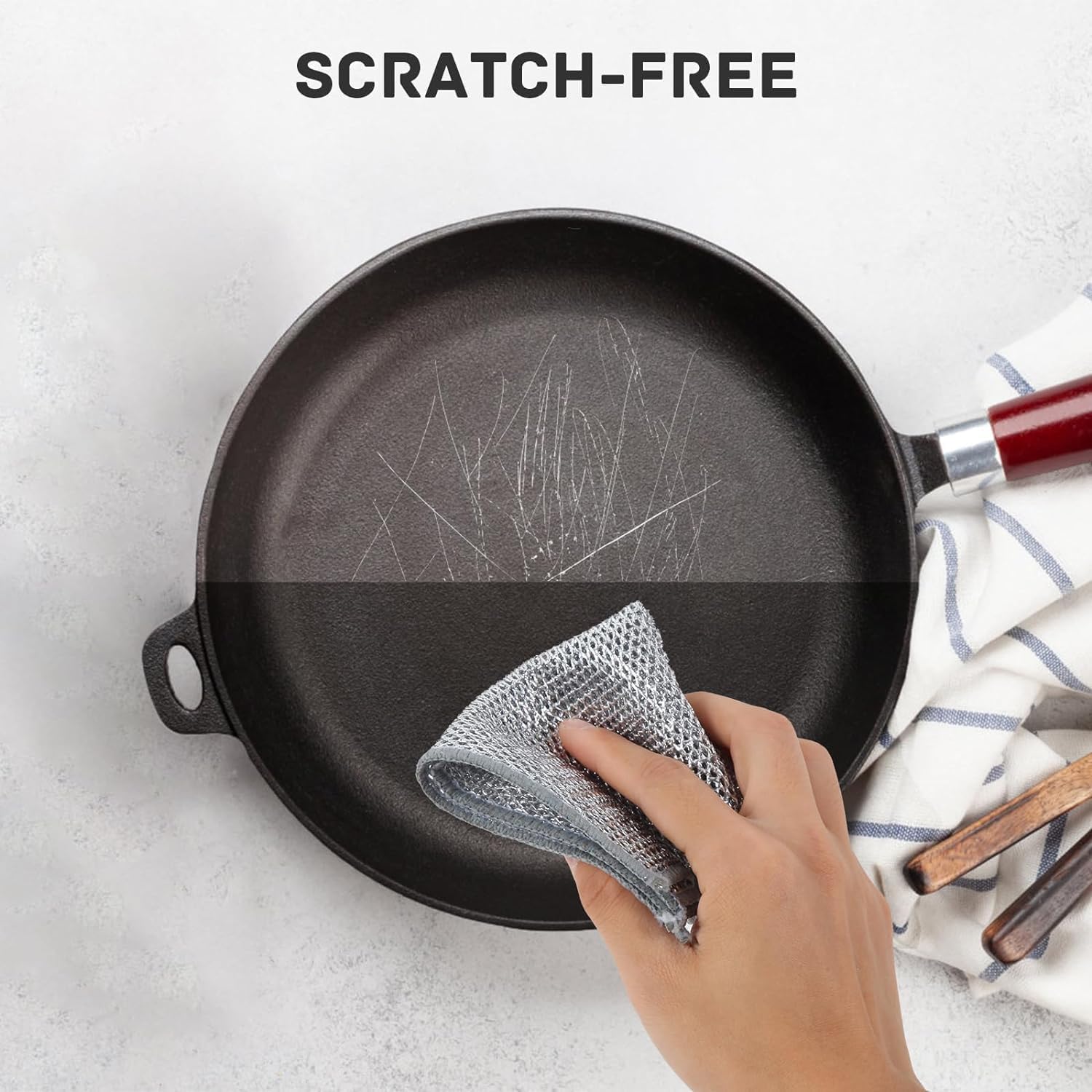 **Pamidhar Non-Scratch Wire Dishcloth – Reusable, Easy Rinse Kitchen Cleaning Cloth for Wet & Dry Dishes (Multicolor 3-Pack) – Perfect for Pots, Pans, Glassware & Stainless Steel**