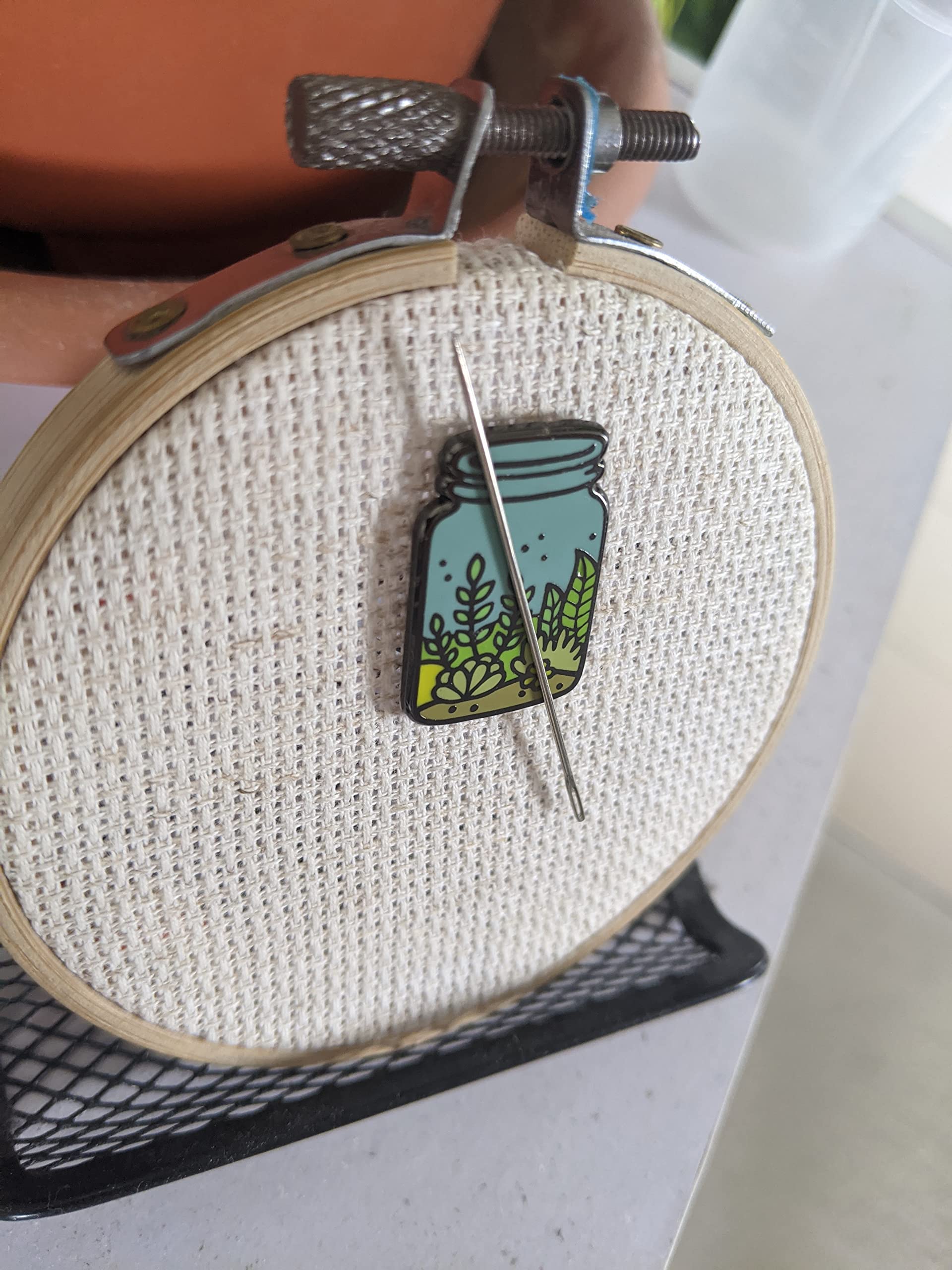 Terrarium Needle Minder - Magnetic Needle Holder for Embroidery & Sewing - Perfect for Crafting, Quilting, and Cross Stitch Projects