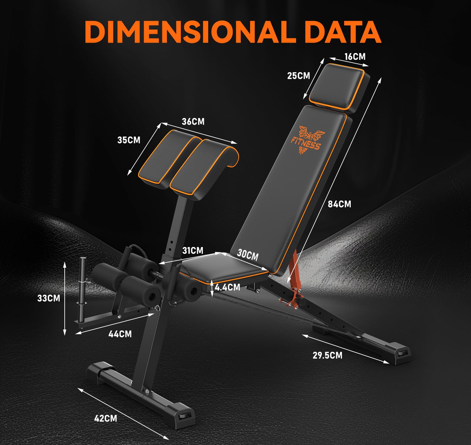 Dskeuzeew Folding Adjustable Weight Bench - 300kg/660LB Capacity Home Gym Equipment for Strength Training & Workouts | Perfect for Small Spaces & Home Fitness