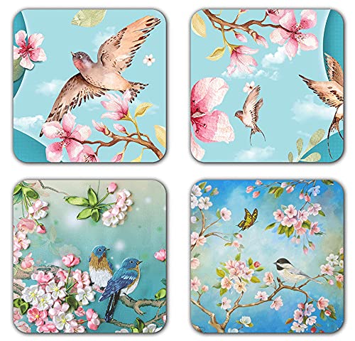Beautiful Flowers and Birds
