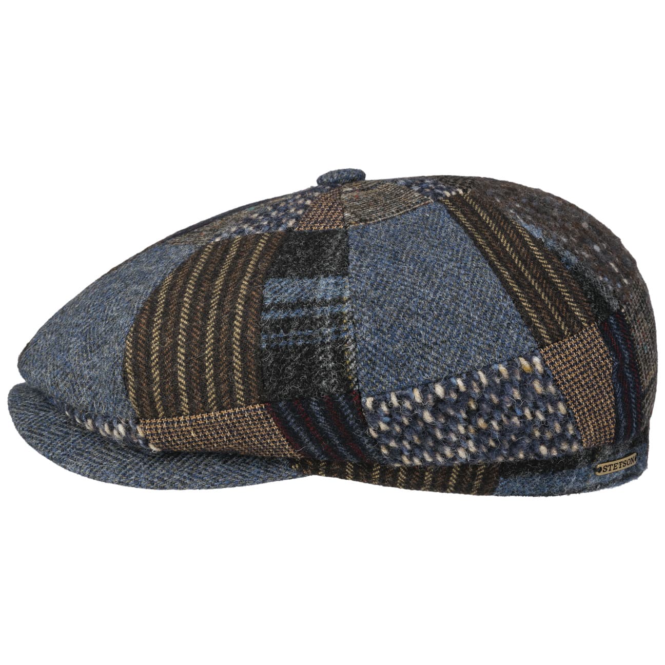 Stetson Hatteras Classic Patchwork Newsboy Cap - Vintage Cotton Flat Cap for Men | Perfect for Casual Outfits, Outdoor Adventures & Retro Fashion Styles