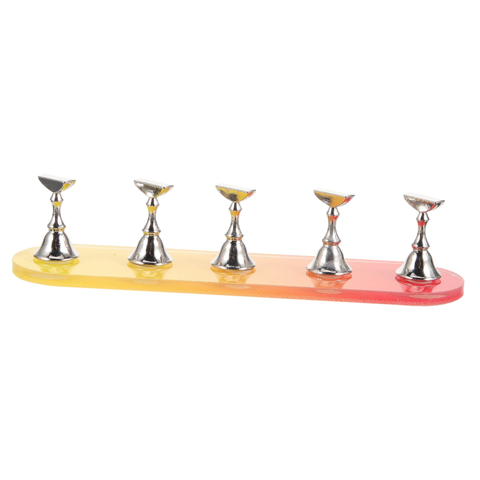 Healeved 1 Set Plastic Nail Practice Holder & Manicure Tray for Nail Art Training, Salon Practice, Home DIY Nail Care