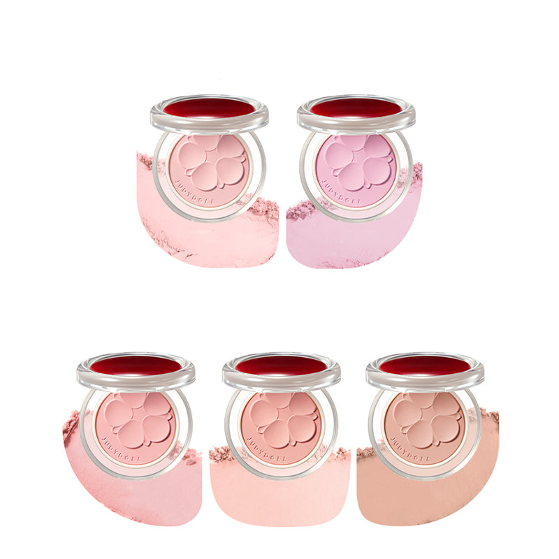Judy Doll Monochrome Blush Powder - Matte Long-Lasting Blush Makeup for Cheeks, Natural Flush Look | Perfect for Everyday Wear & Special Occasions