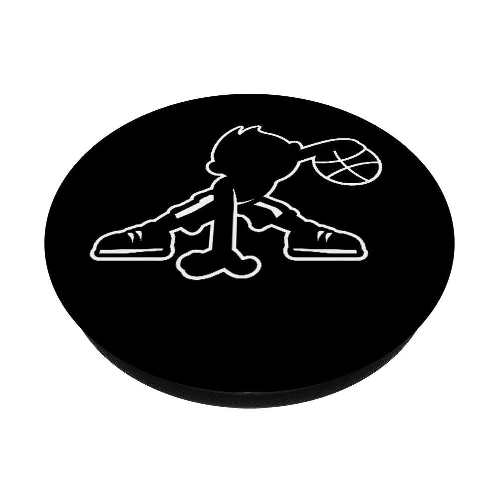 Basketball Hoop PopSockets Swappable Grip - Phone & Tablet Stand with Baller Bball Icon - Perfect for Basketball Fans & Mobile Gaming