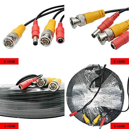 MACHSWON Video Power Cable for Security Camera & DVR System - Surveillance Setup