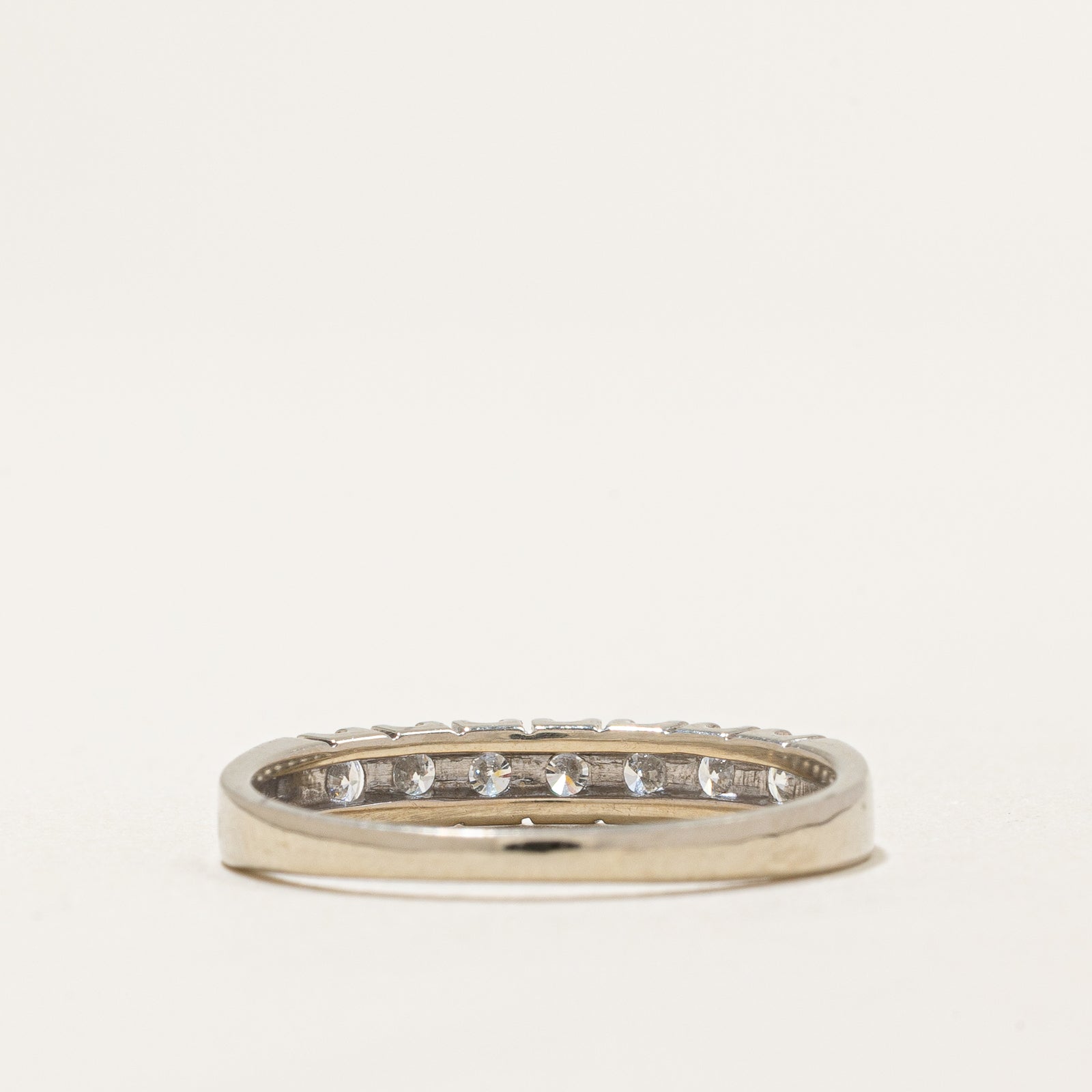 0.32ctw Semi Eternity Diamond Wedding Band Ring - Size 8.25 | Dainty Stackable Engagement Ring for Women | Perfect for Anniversary, Valentine's Day & Bridal Jewelry Gifts